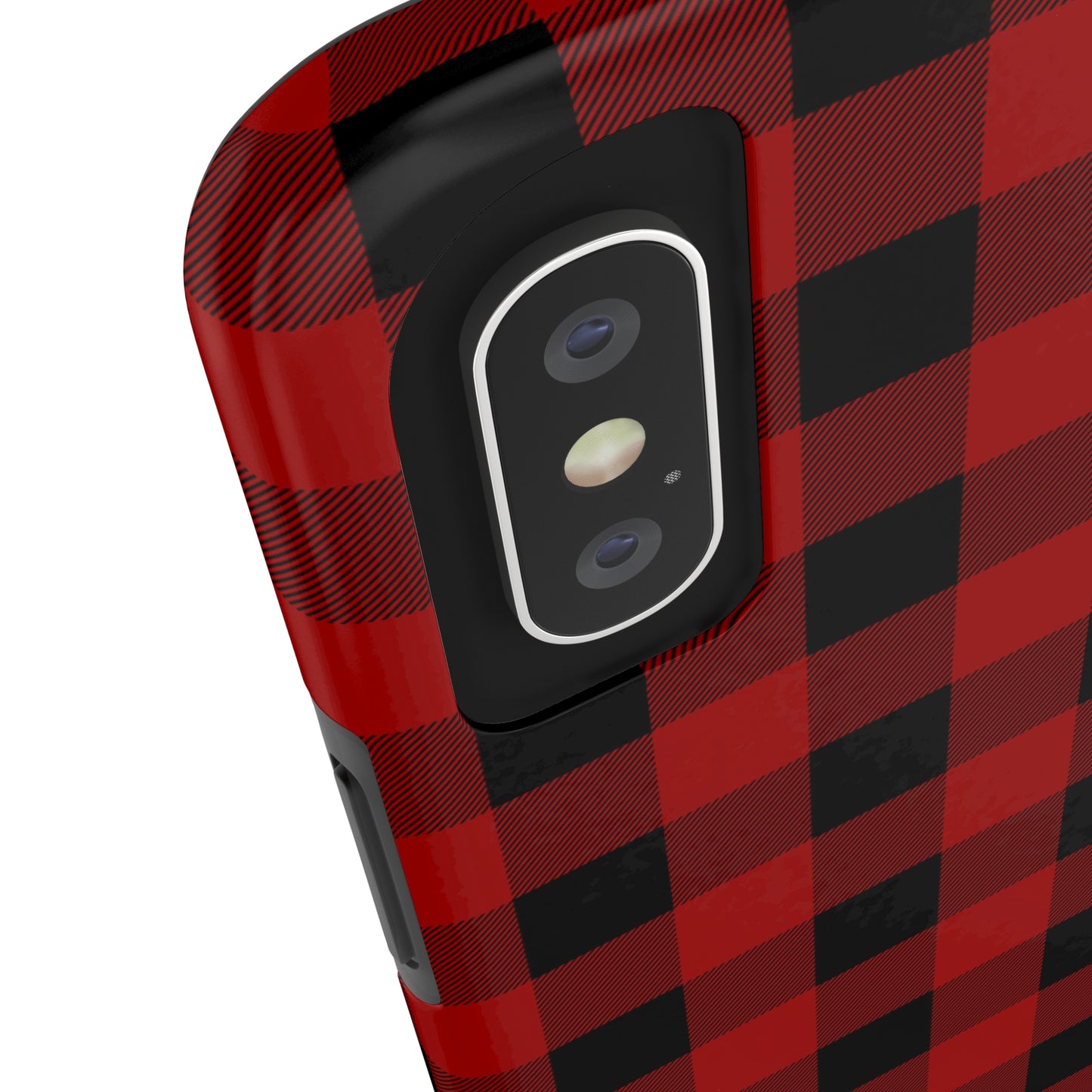 Red and Black Plaid Tough Phone Cases