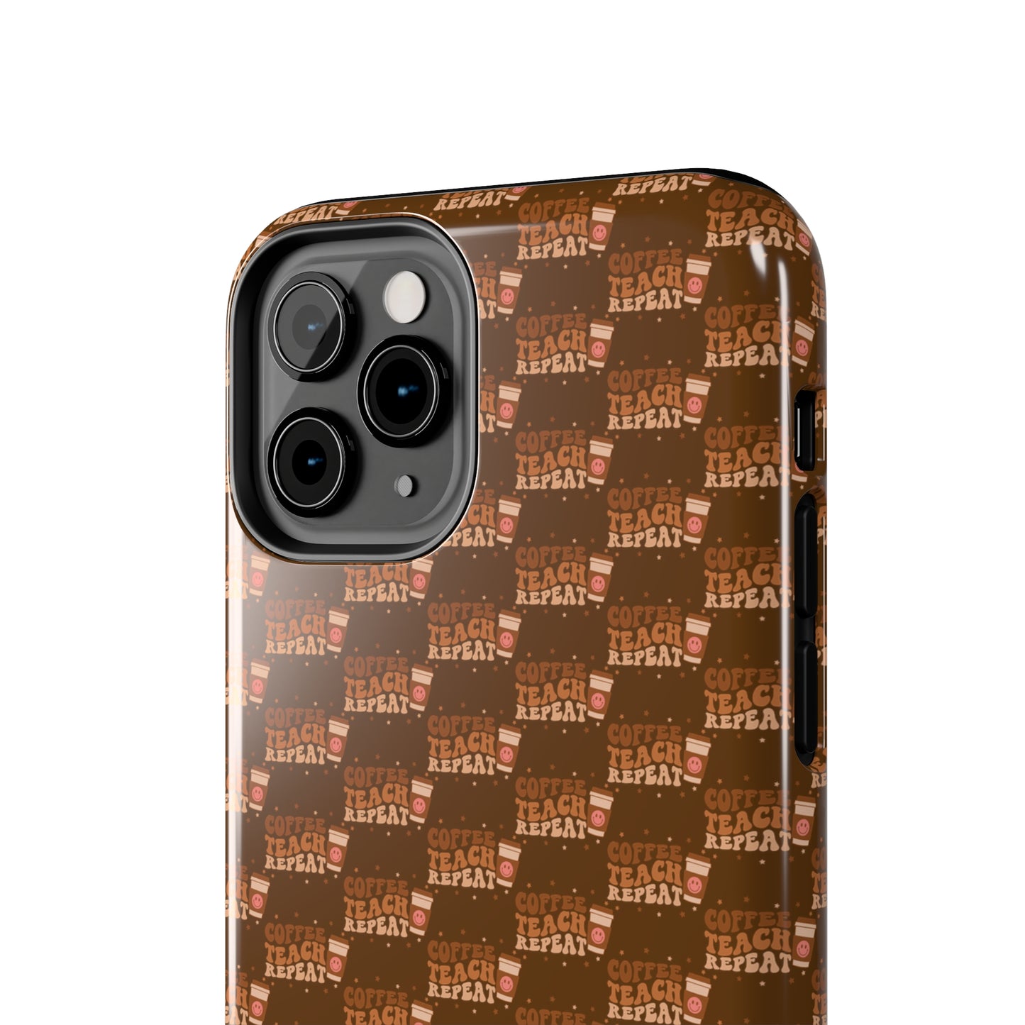 Coffee Teach Repeat Patterned Tough Phone Cases