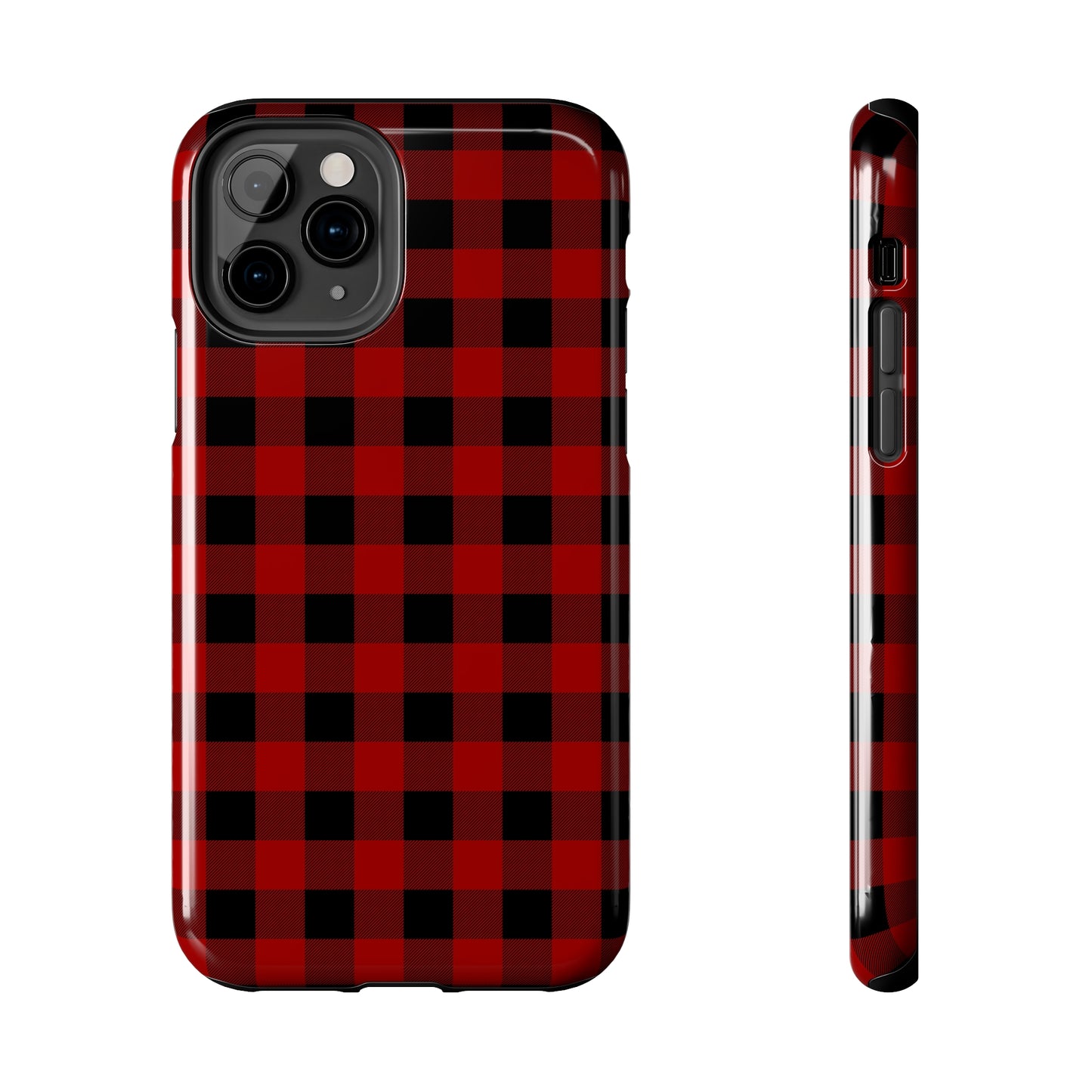 Red and Black Plaid Tough Phone Cases