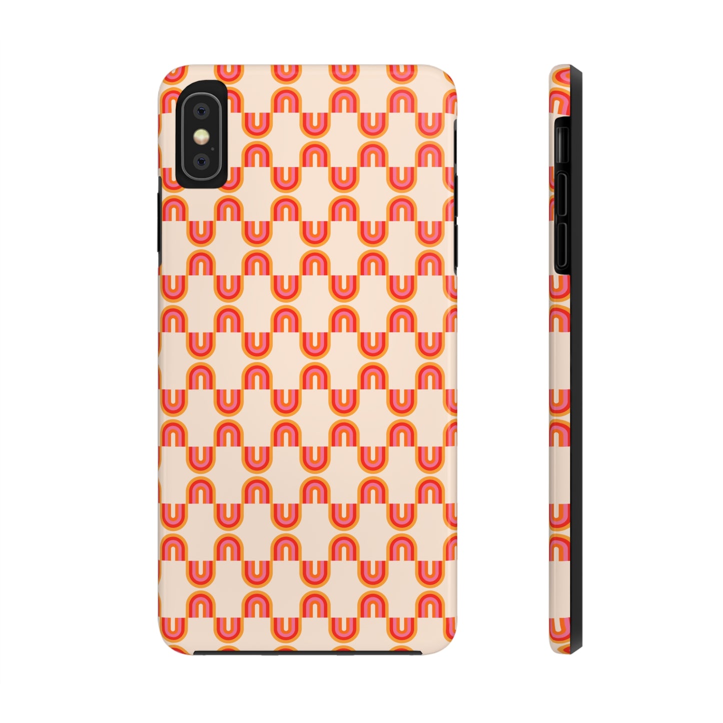 Retro Red Rainbow Pattern Tough Phone Cases