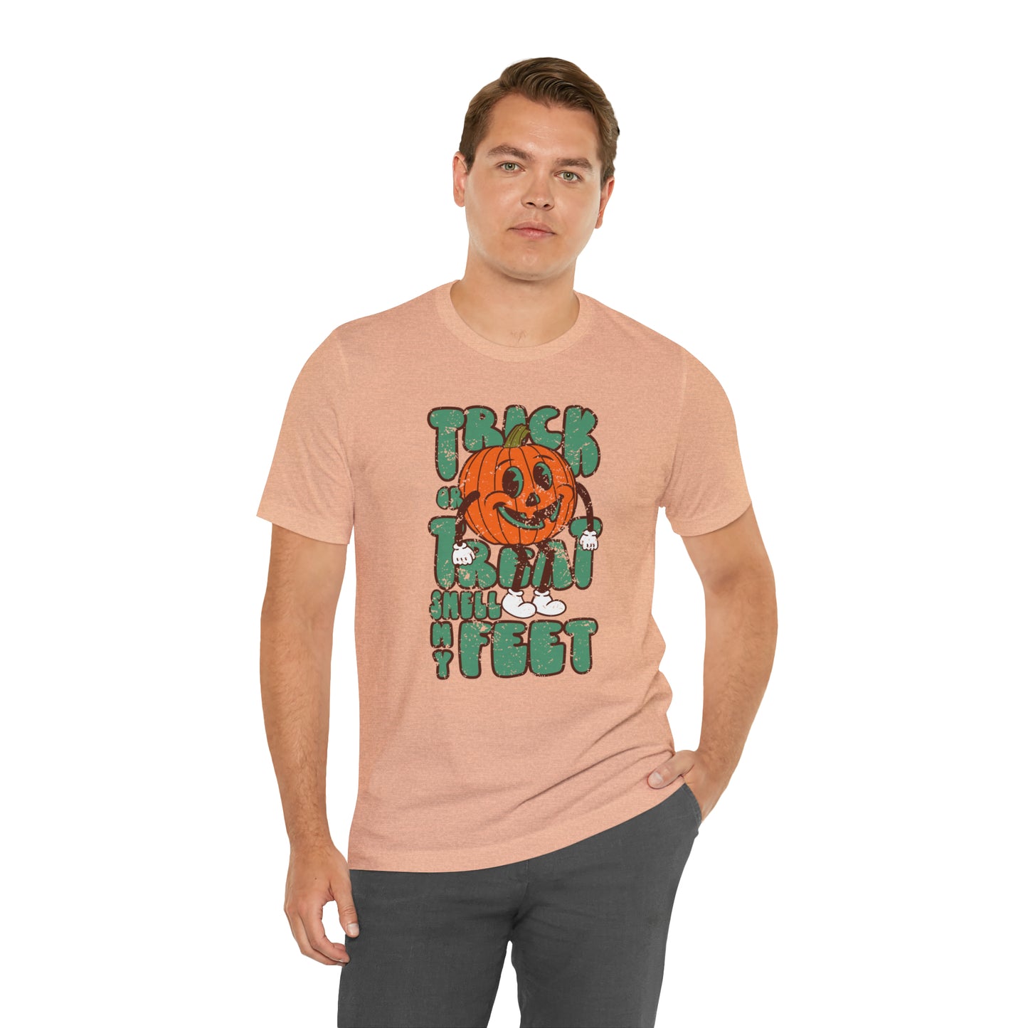 Distressed Trick or Treat Smell My Feet T-Shirt