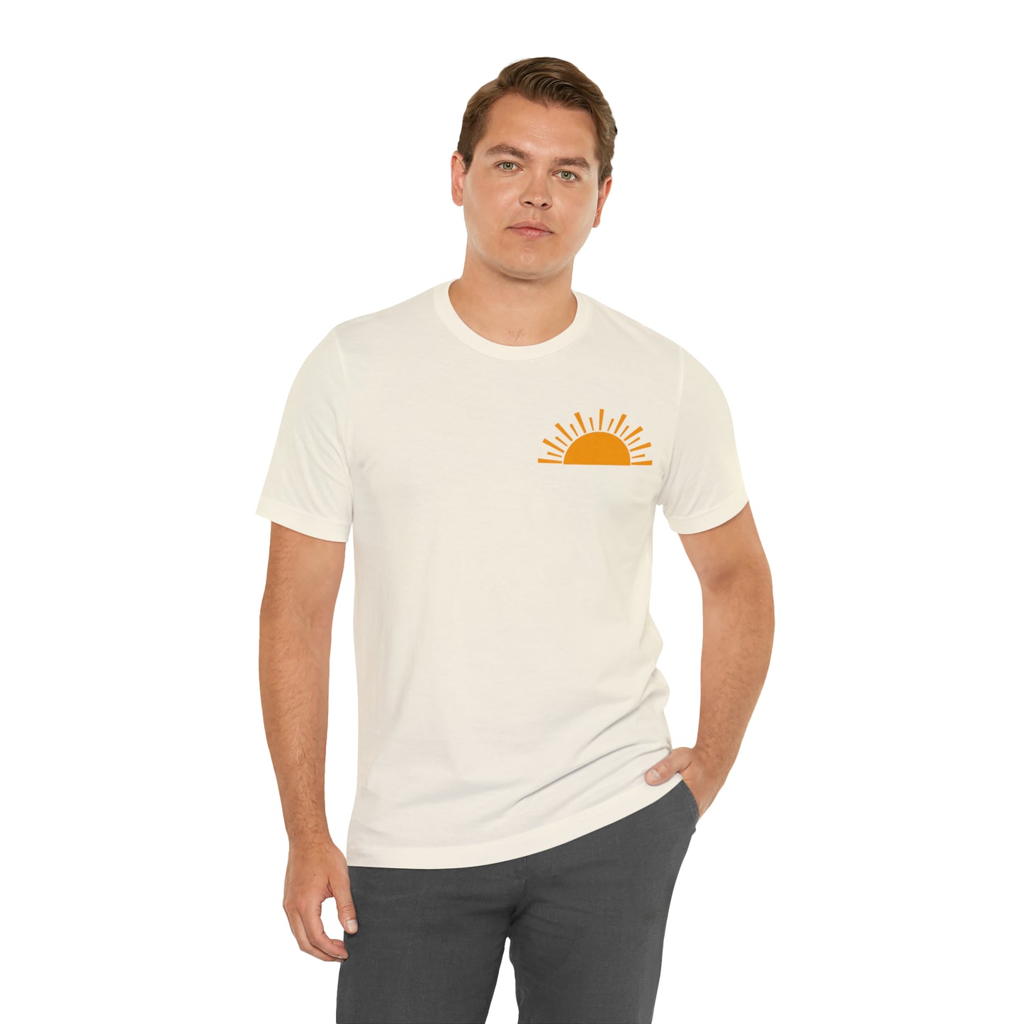 "Sunshine on My Mind"  (Front and Back Design)  Unisex Jersey Short Sleeve Tee