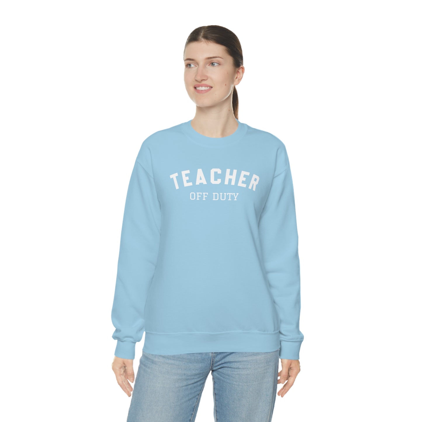 "Teacher Off-Duty" - Unisex Heavy Blend™ Crewneck Sweatshirt