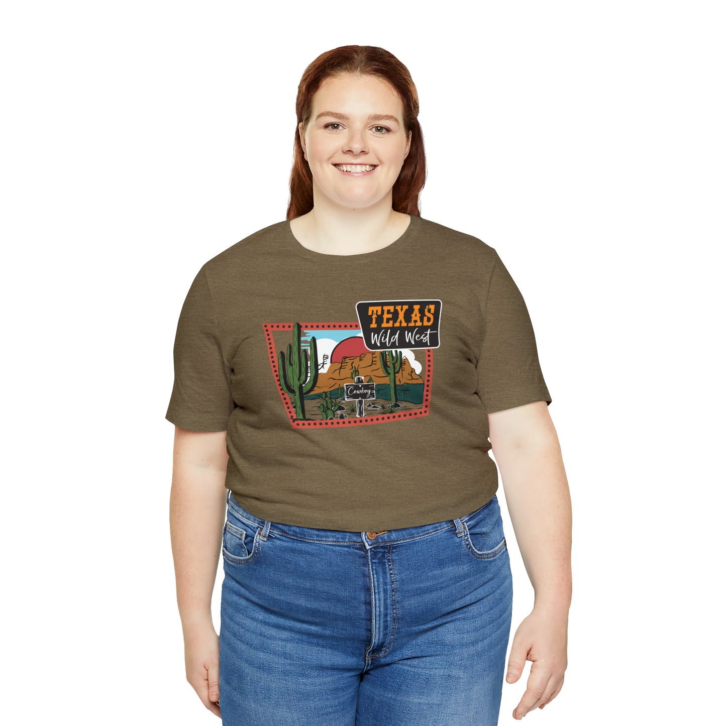 Texas Wild West Unisex Jersey Short Sleeve Tees