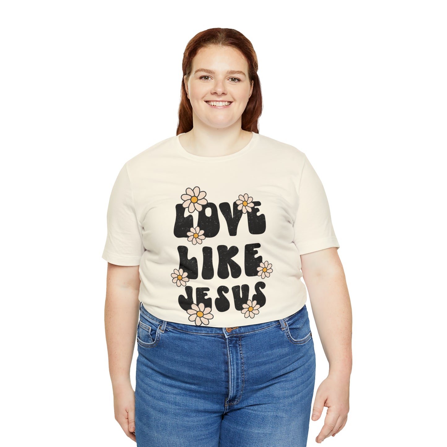 Distressed Daisy Love Like Jesus T-Shirt