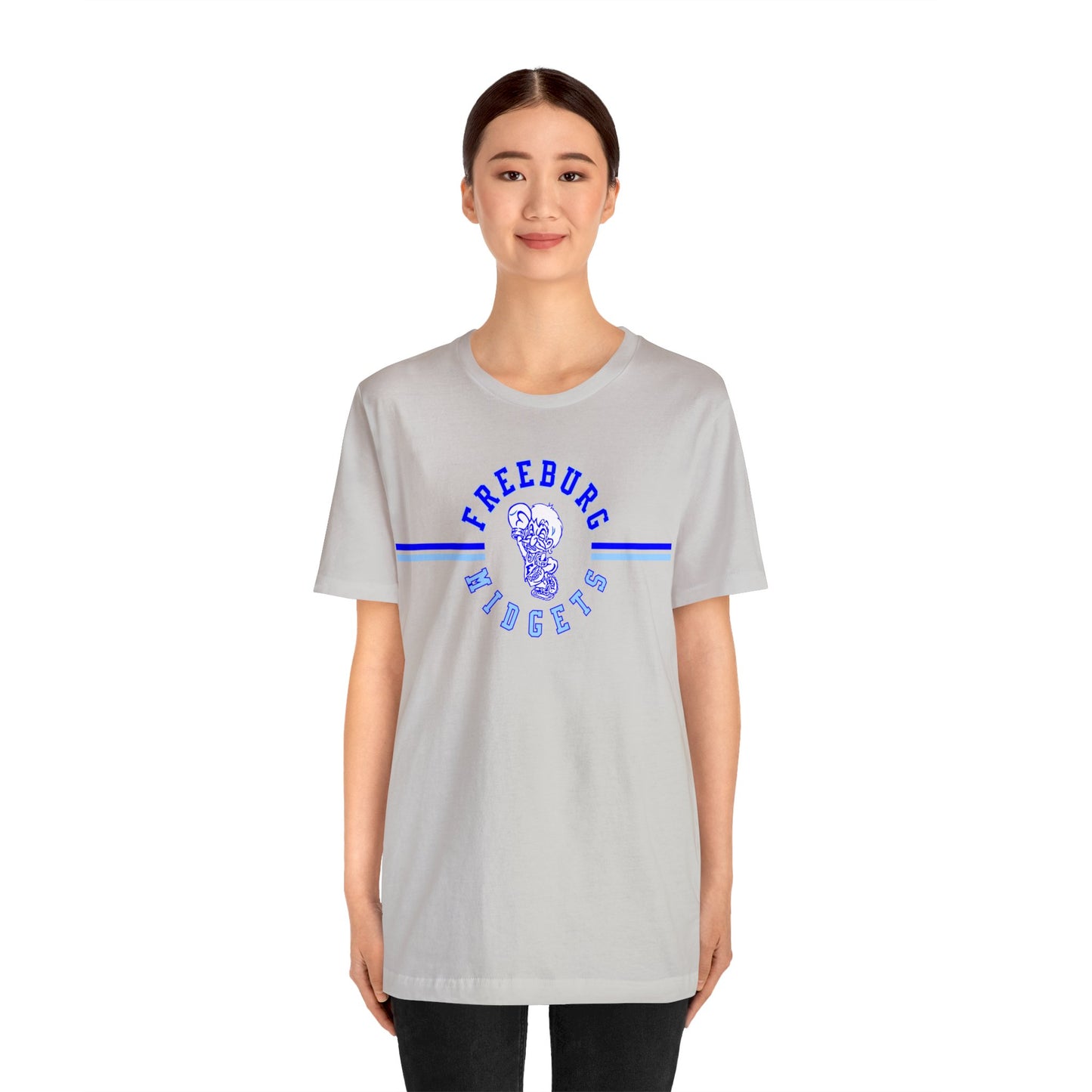 Freeburg Midgets Long Stripe Logo Bella Jersey Short Sleeve Tee (Unisex)