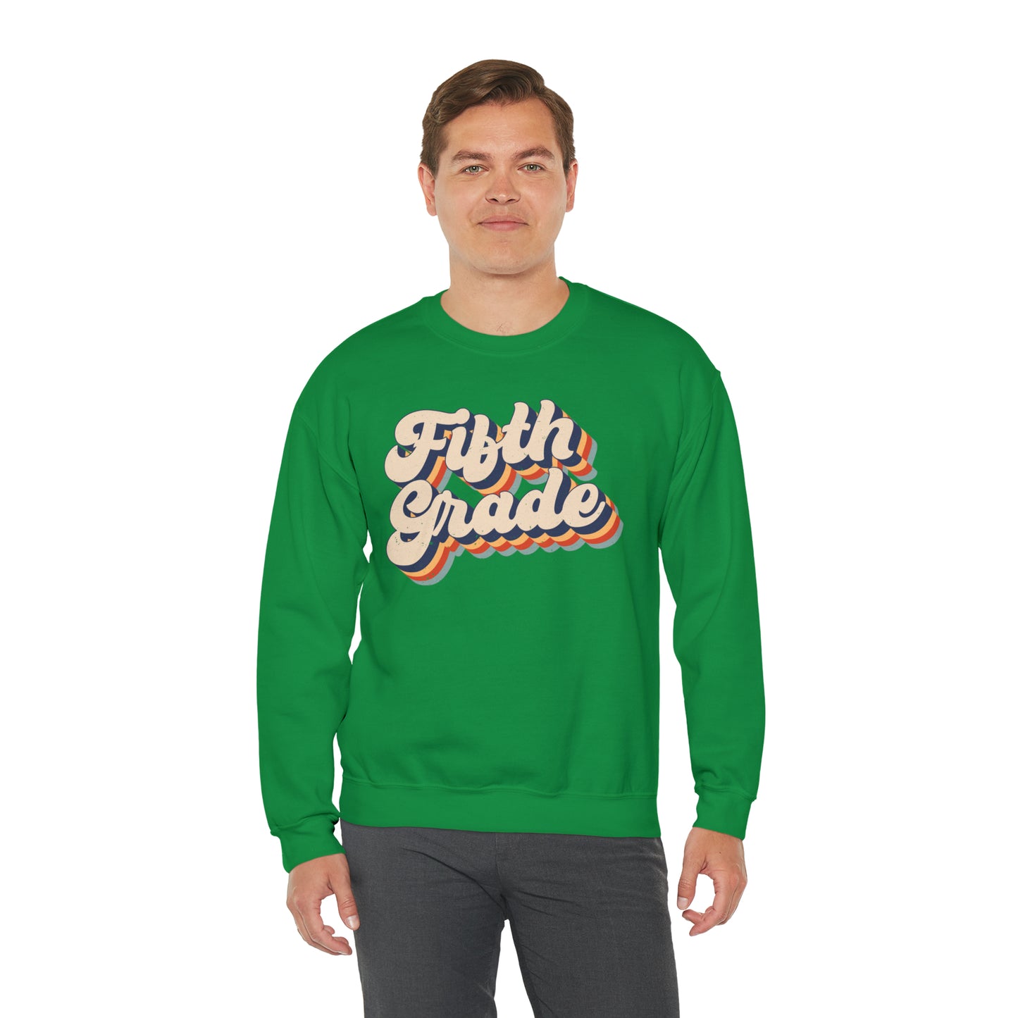 Retro Fifth Grade Unisex Heavy Blend™ Crewneck Sweatshirt