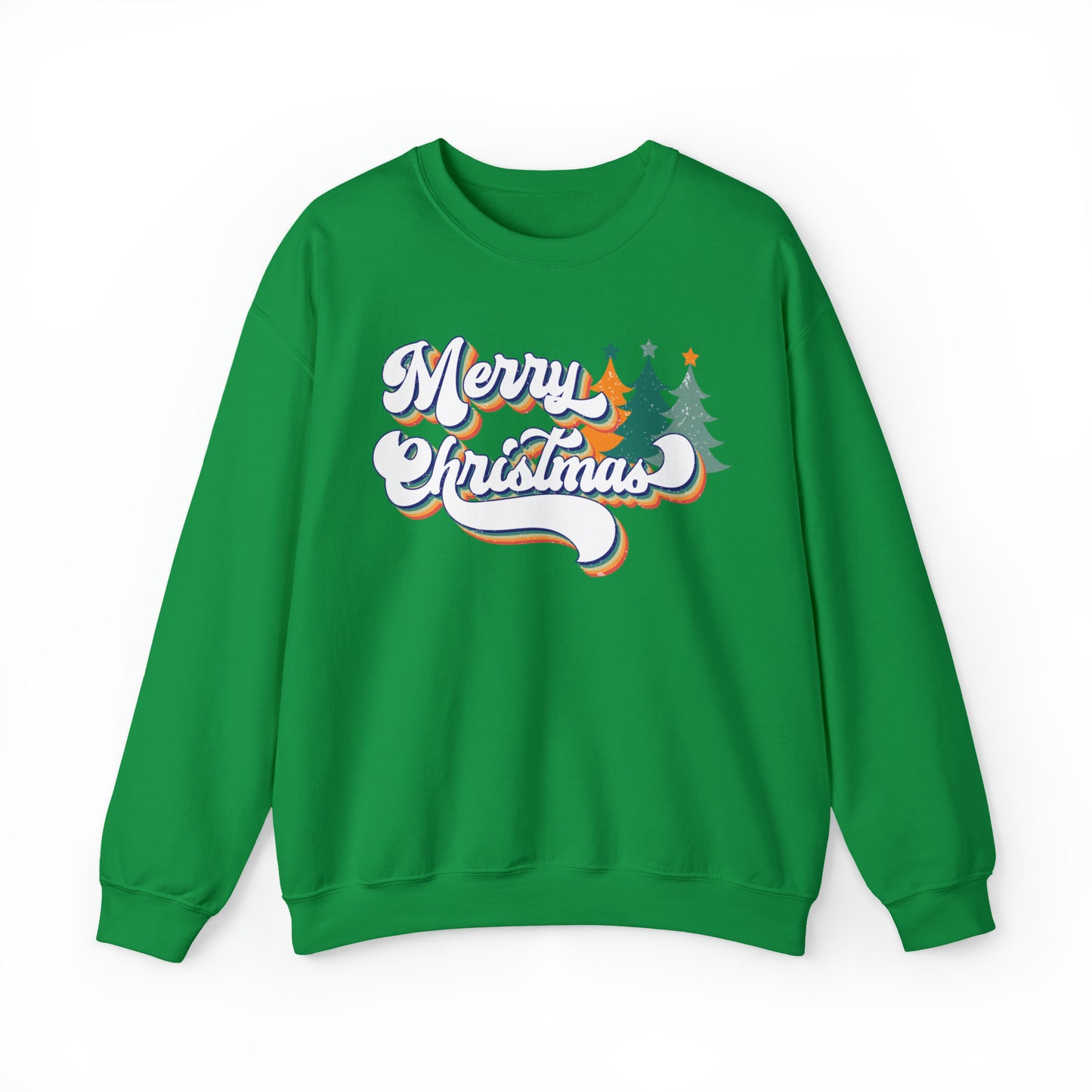 Retro Merry Christmas Heavyweight Crewneck Sweatshirt