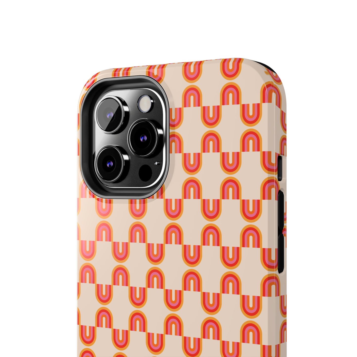 Retro Red Rainbow Pattern Tough Phone Cases