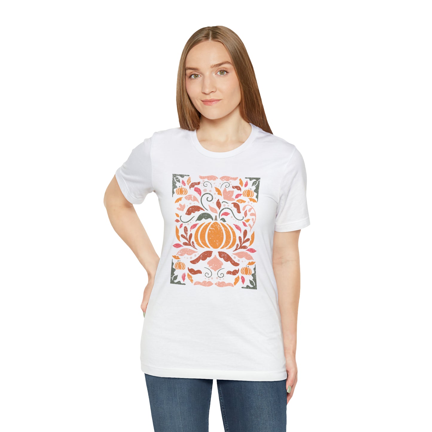 Distressed Boho Fall Floral Mural T-Shirt