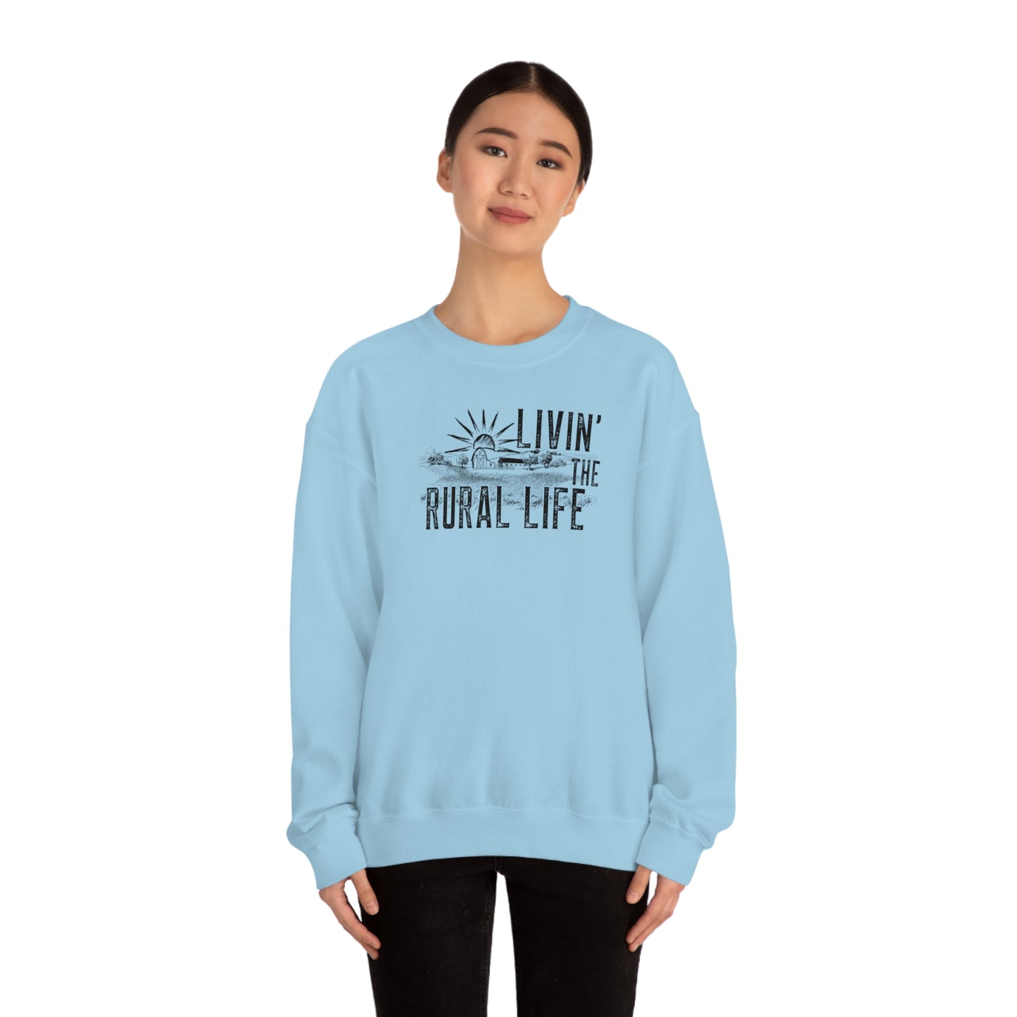 "Livin' the Rural Life" - Unisex Heavy Blend™ Crewneck Sweatshirt