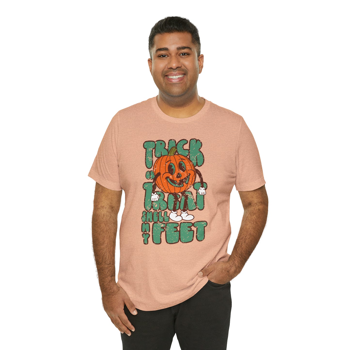 Distressed Trick or Treat Smell My Feet T-Shirt