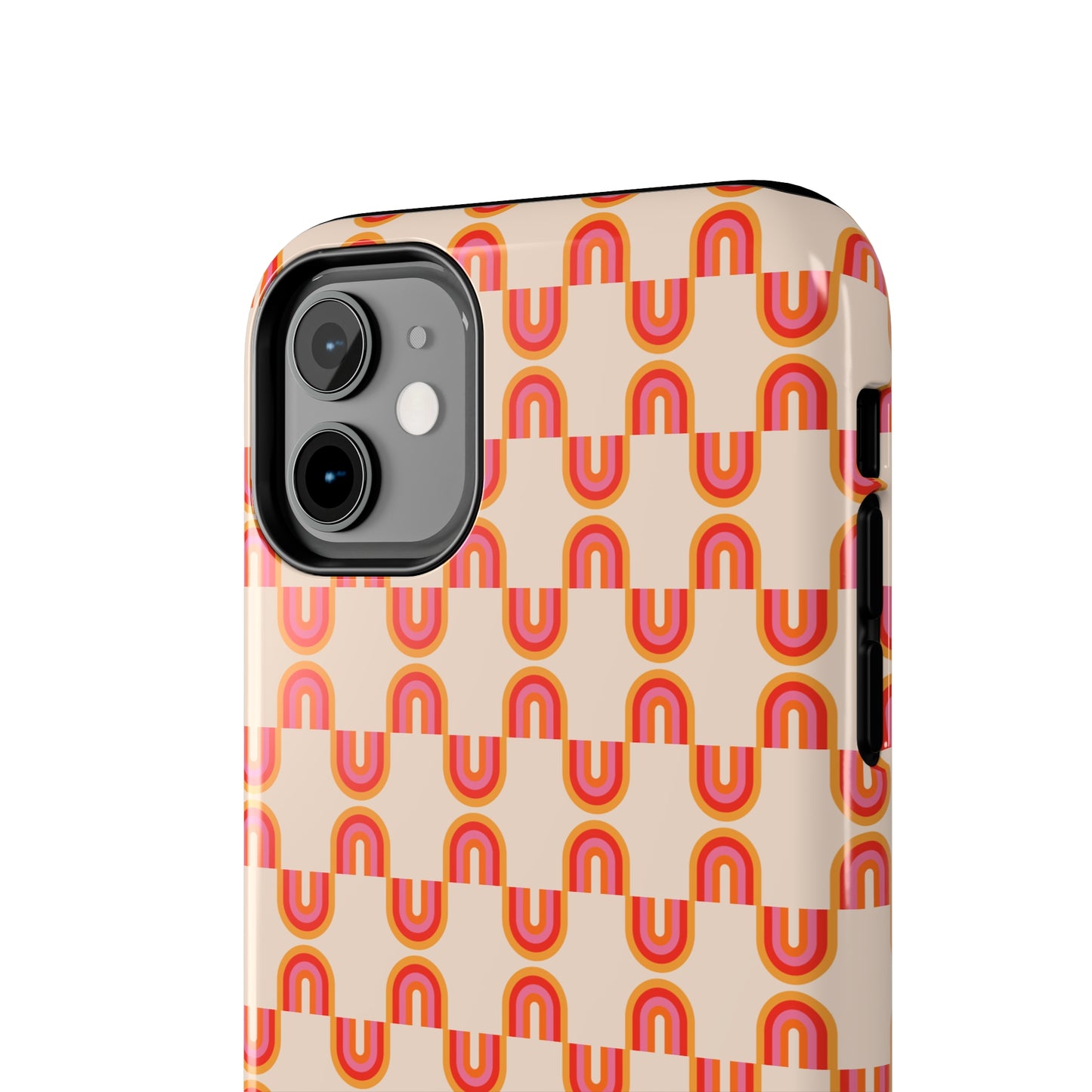 Retro Red Rainbow Pattern Tough Phone Cases