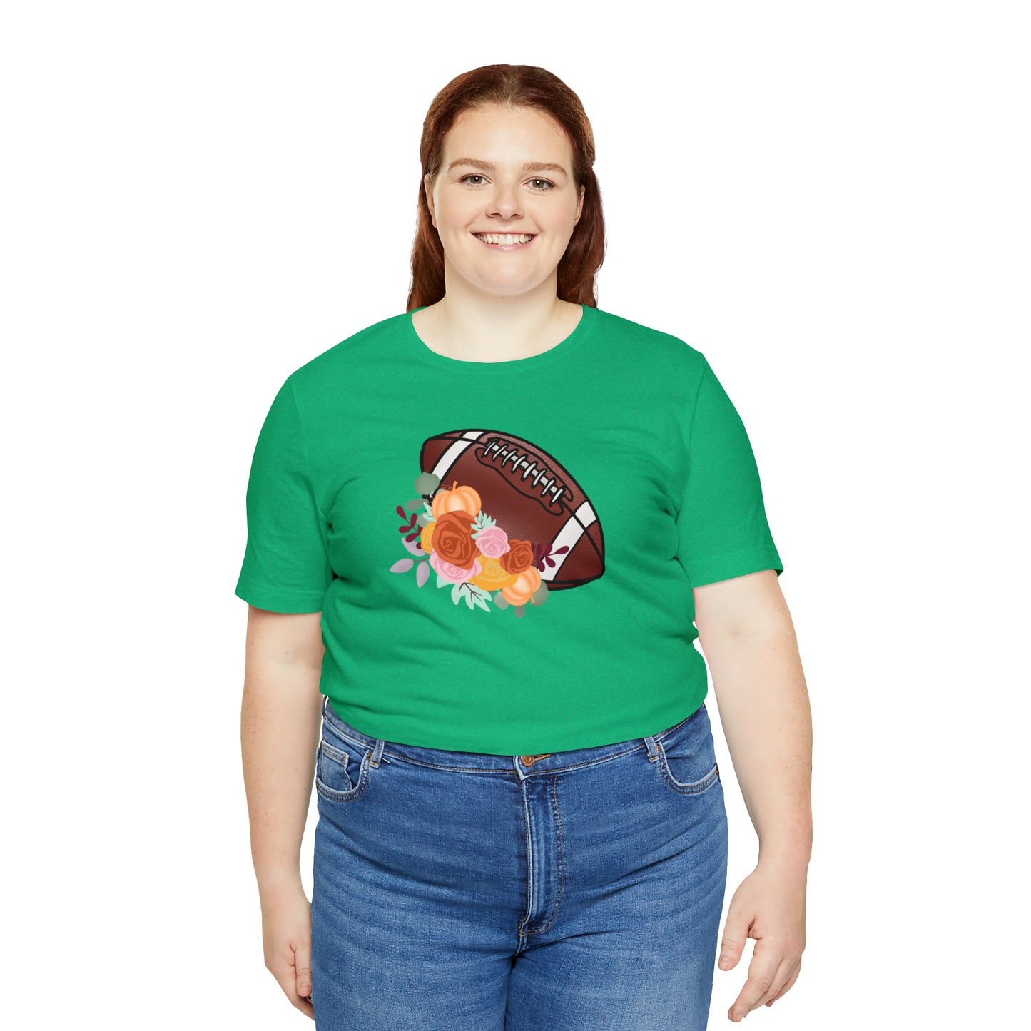 Fall Floral Football  T-Shirt