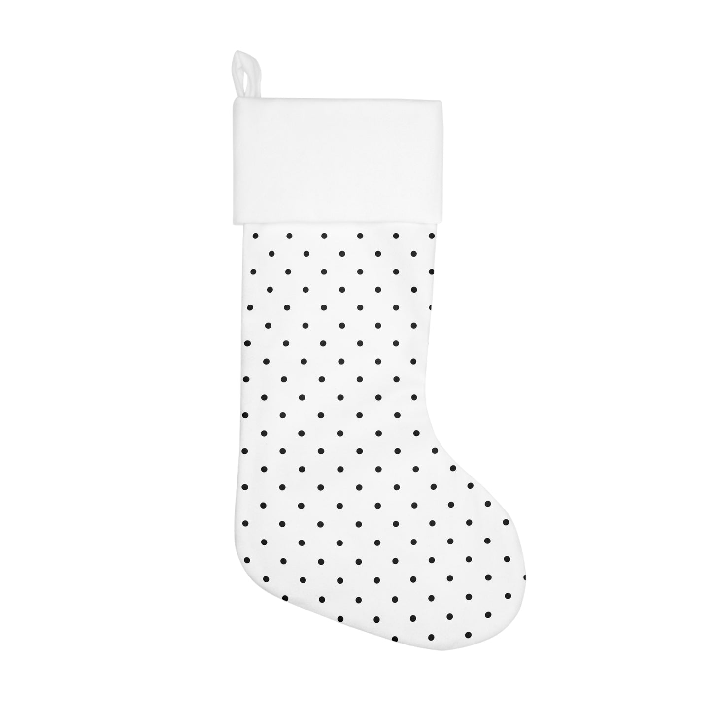 Black Polka Dot Holiday Stocking