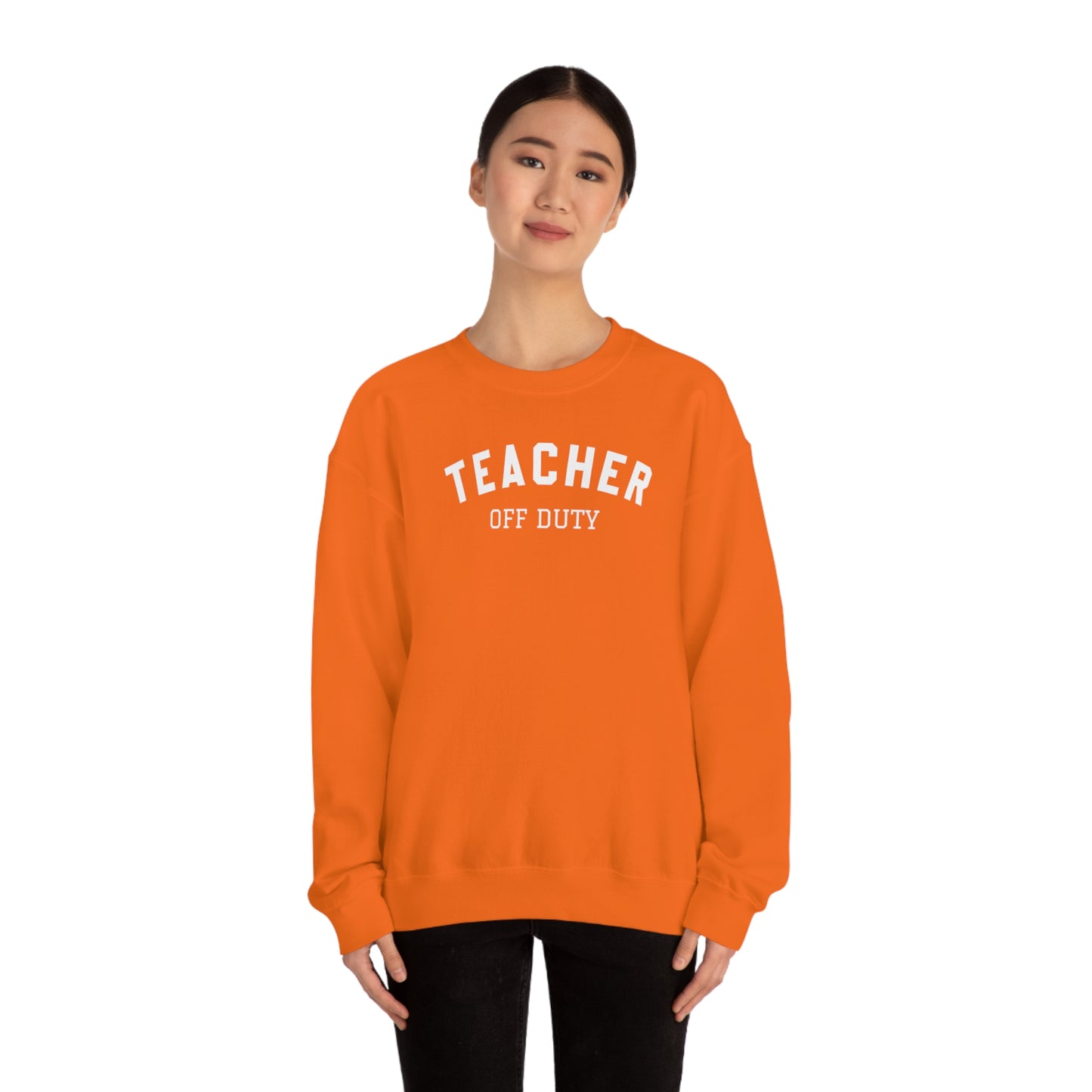 "Teacher Off-Duty" - Unisex Heavy Blend™ Crewneck Sweatshirt