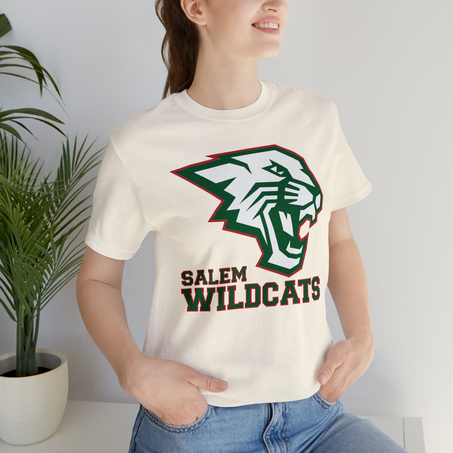 Salem Wildcats Jersey Short Sleeve Tee - Green Print