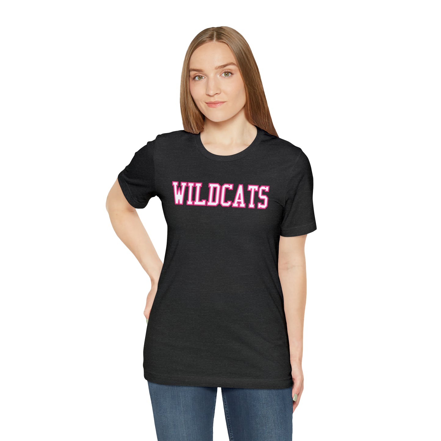 Pink Salem Wildcats Jersey Short Sleeve Tee - Green Print