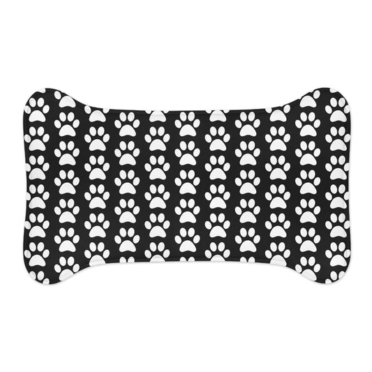 Paw Print Pet Feeding Mats - Bone Shaped