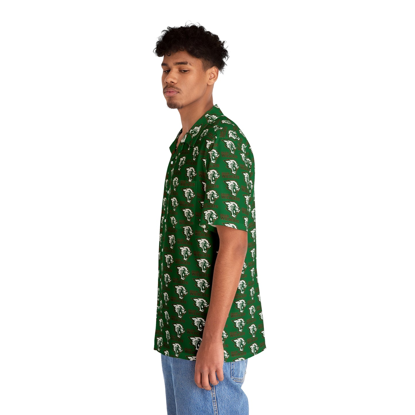 Salem Wildcats Hawaiian Shirt - Green