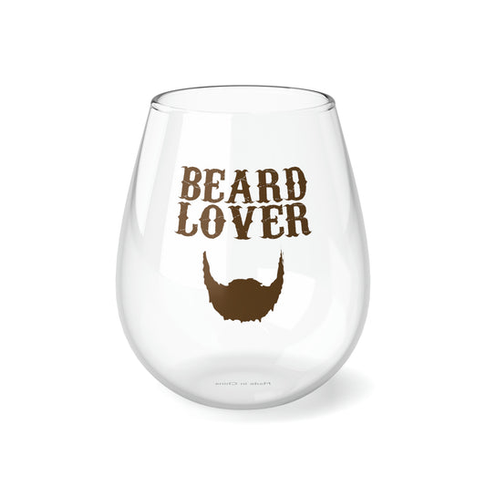 Beard Lover Stemless Wine/ Glass, 11.75oz