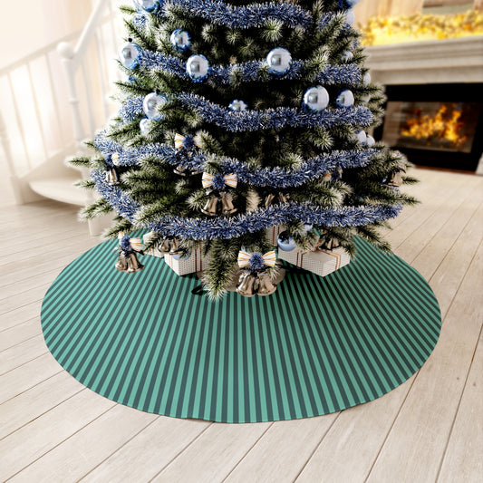 Winter Stripes Round Tree Skirt