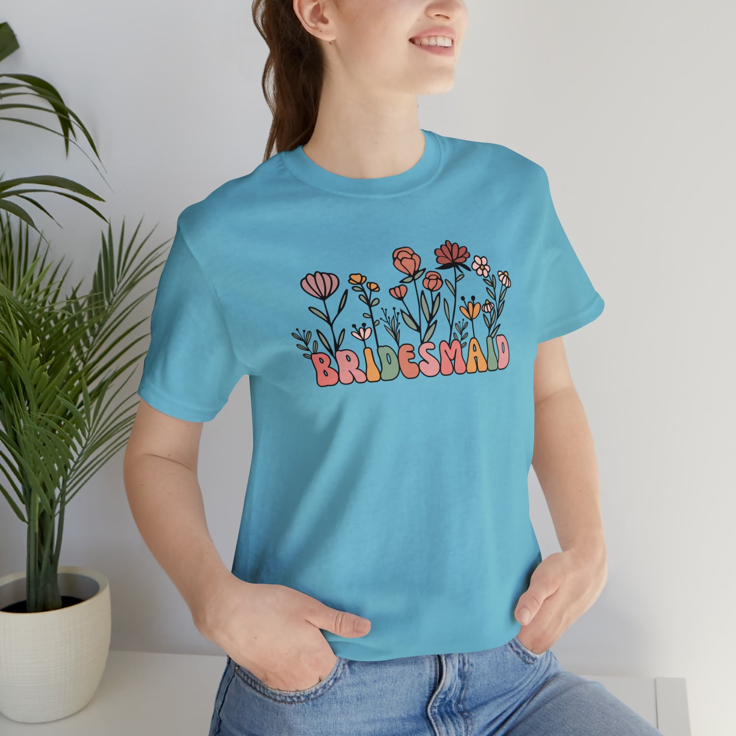 Boho Floral Bridesmaid T-Shirt