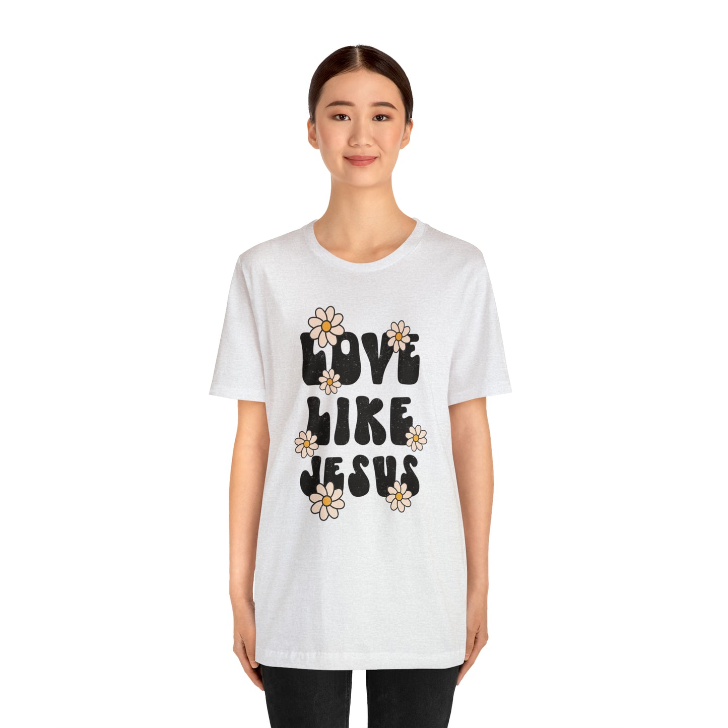 Distressed Daisy Love Like Jesus T-Shirt