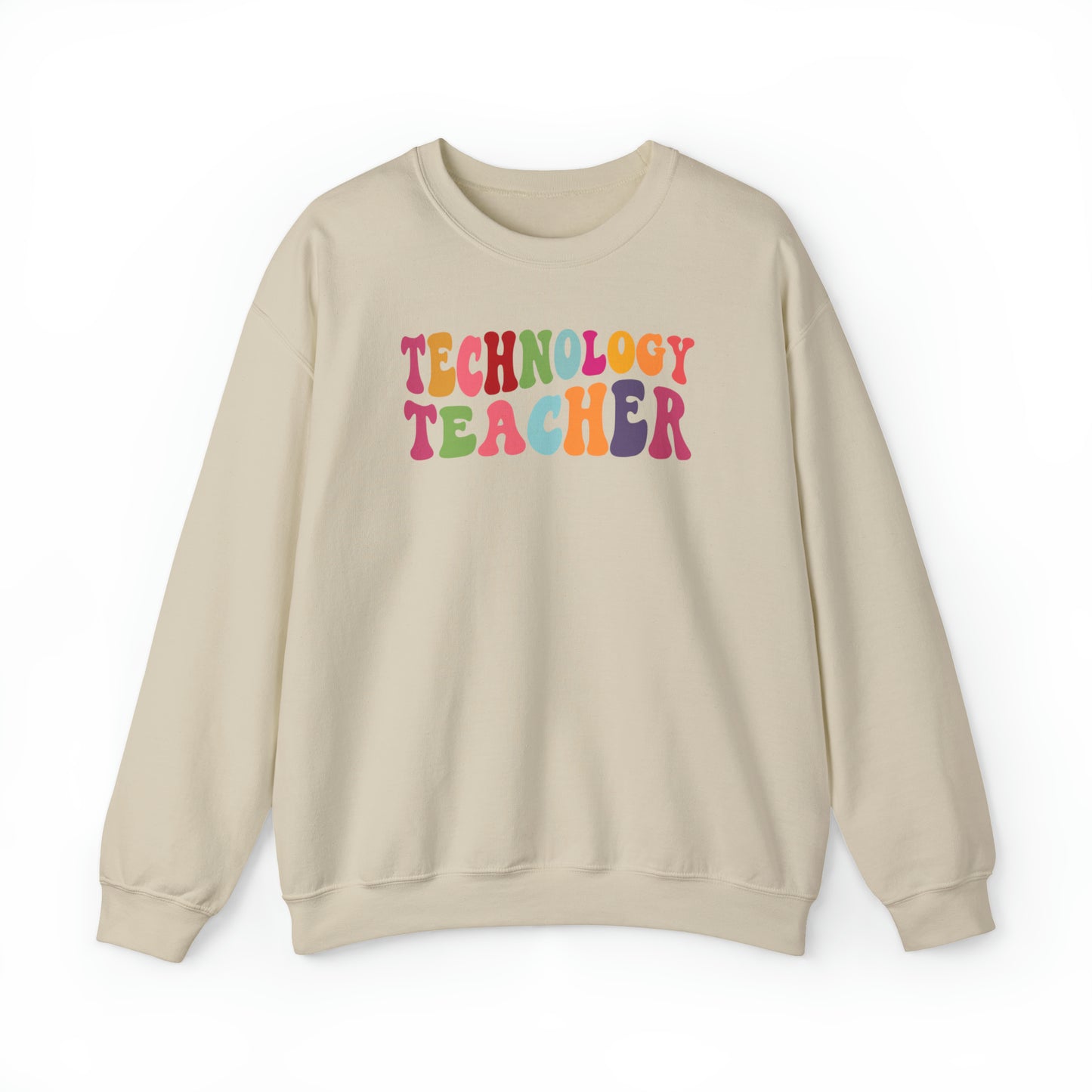 Multi-Colored Technology Teacher Lined Heavyweight Crewneck Sweatshirt