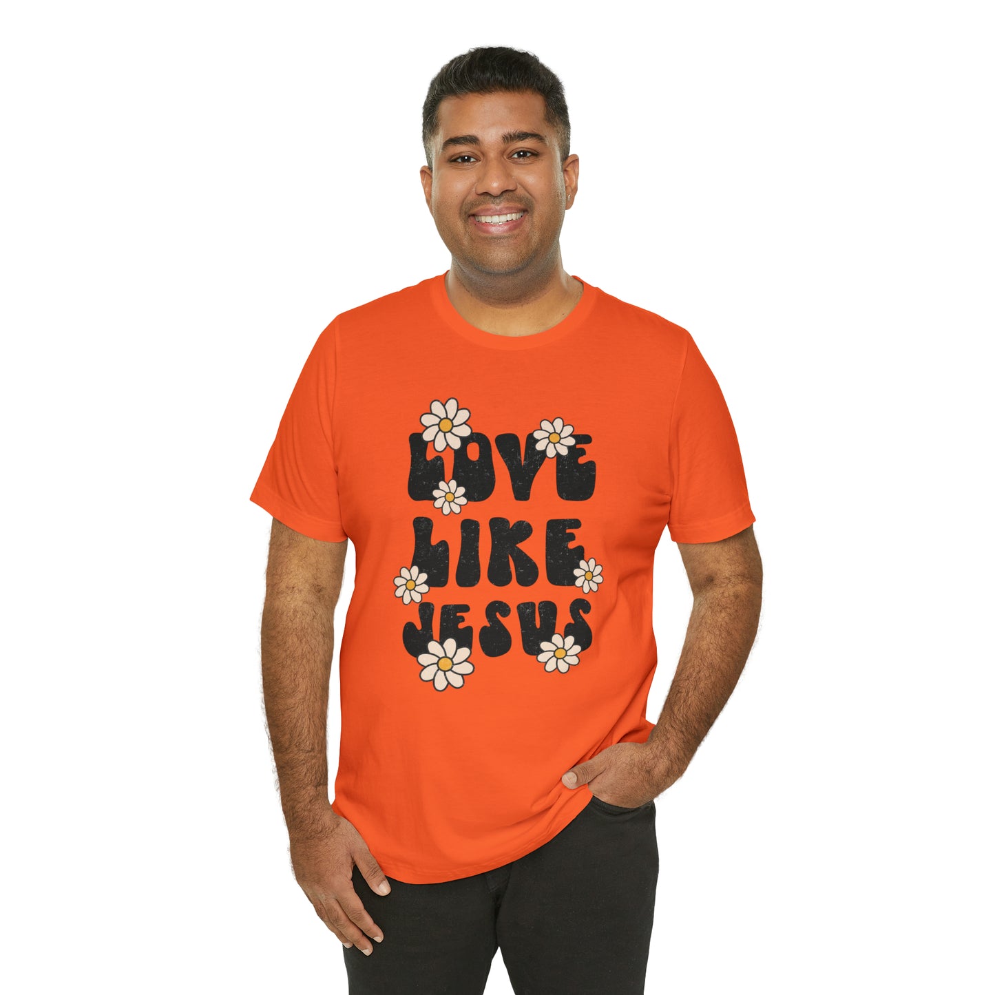 Distressed Daisy Love Like Jesus T-Shirt