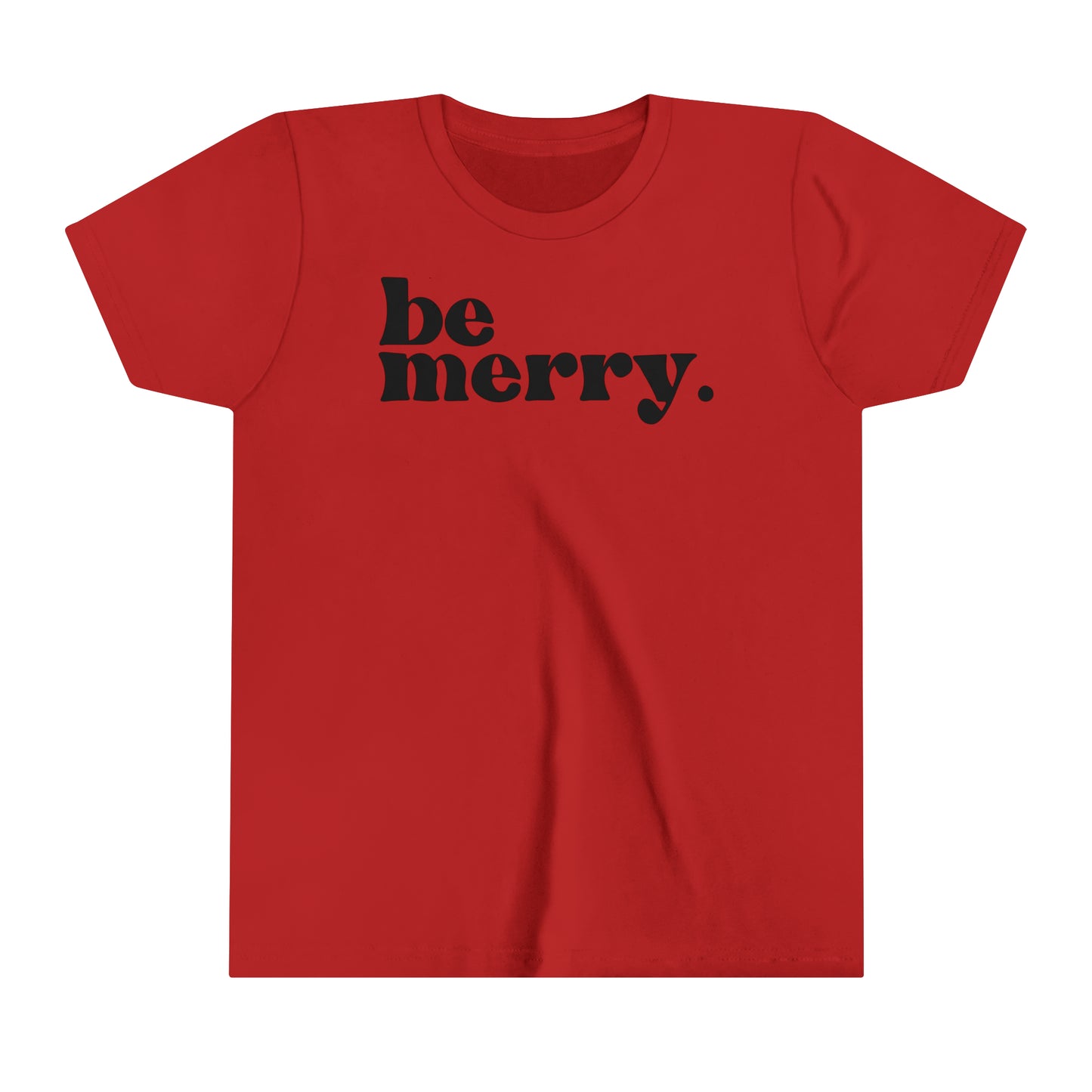 YOUTH - Be Merry Christmas/ Holiday Youth Short Sleeve Tee