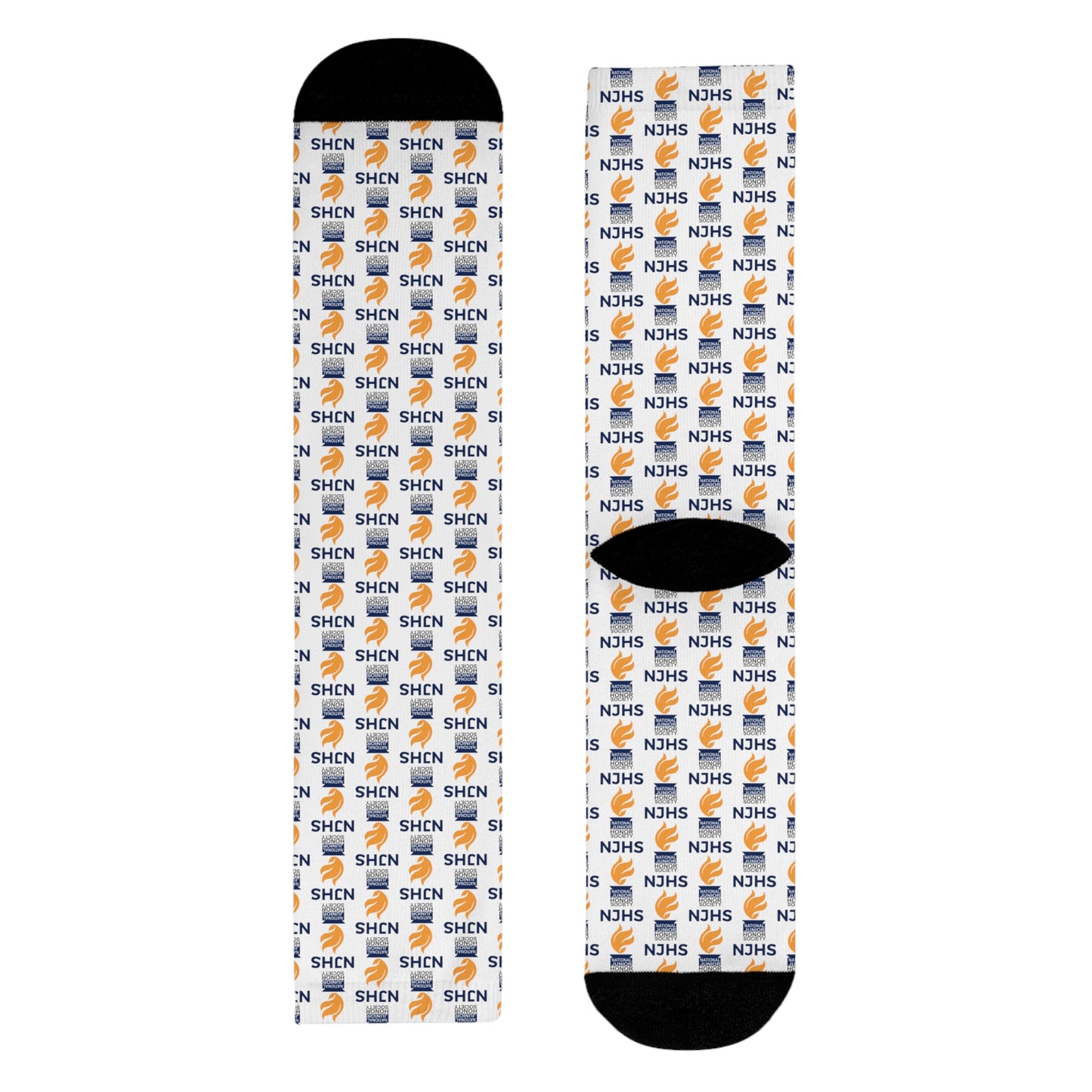 NJHS Torch LogoSublimation Crew Socks (EU) - White