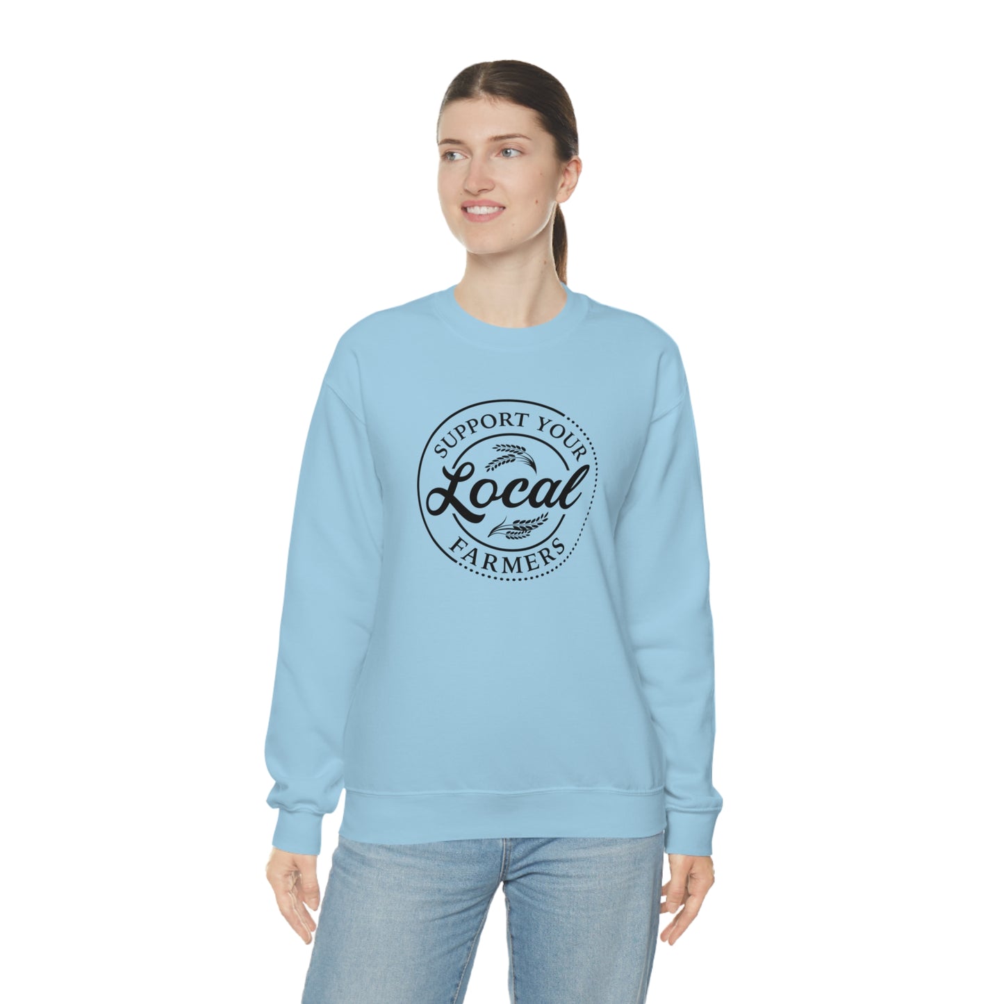 "Support Your Local Farmers" - Unisex Heavy Blend™ Crewneck Sweatshirt