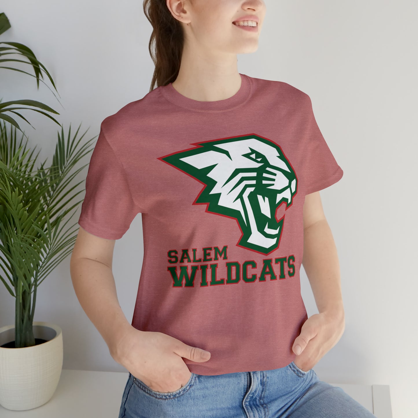 Salem Wildcats Jersey Short Sleeve Tee - Green Print