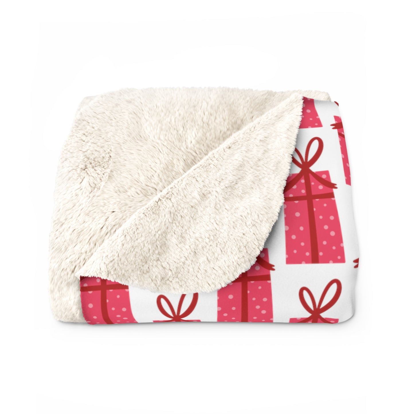 Whimsical Christmas Gift Sherpa Fleece Blanket