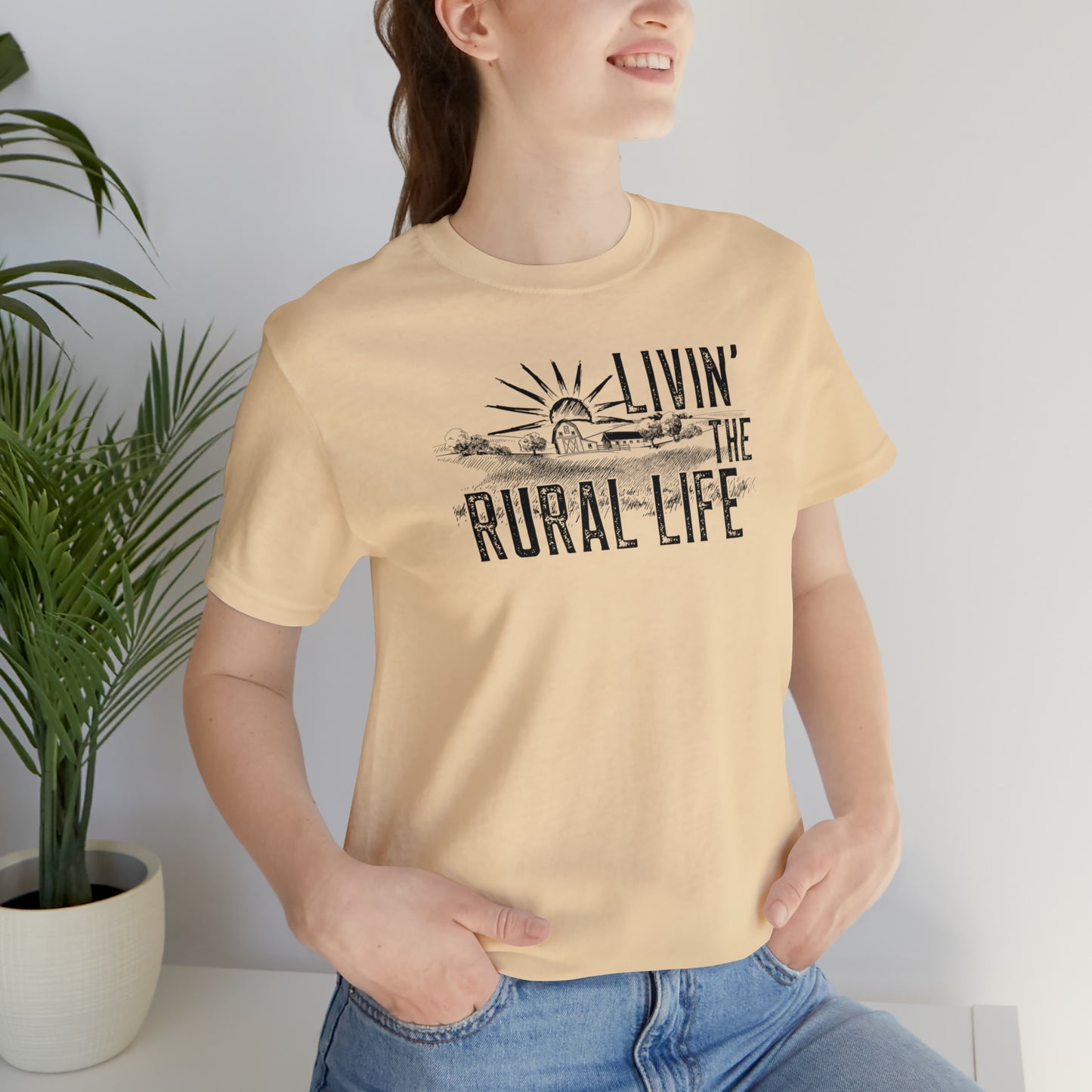 "Livin' the Rural Life" Unisex Jersey Short Sleeve Tee