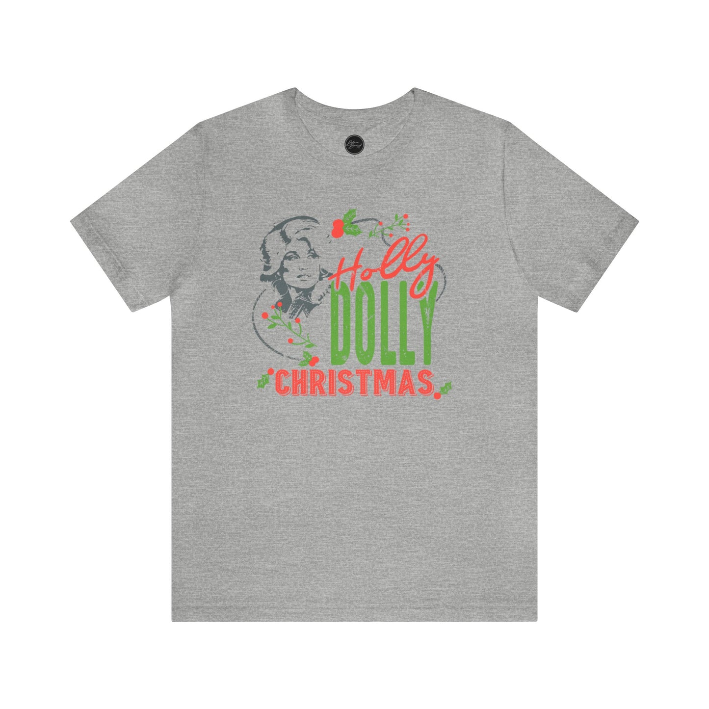 Holly Dolly Christmas Bella Jersey Short Sleeve Tee (Unisex)