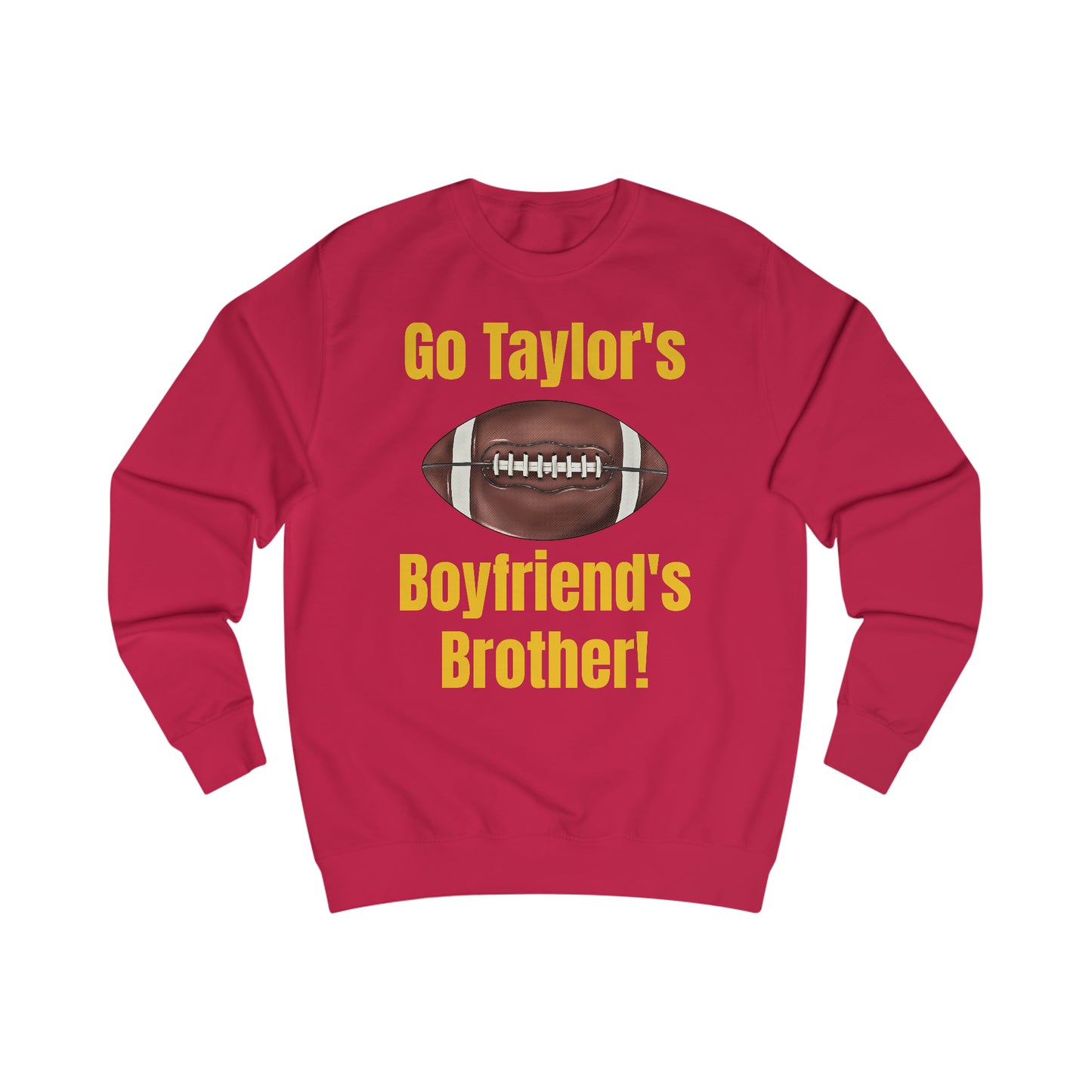 Go Taylor's Boyfriend's Brother Football Sweatshirt with Kelce 62 on back Unisex Heavy Blend™ Crewneck Sweatshirt - FRONT and BACK Design