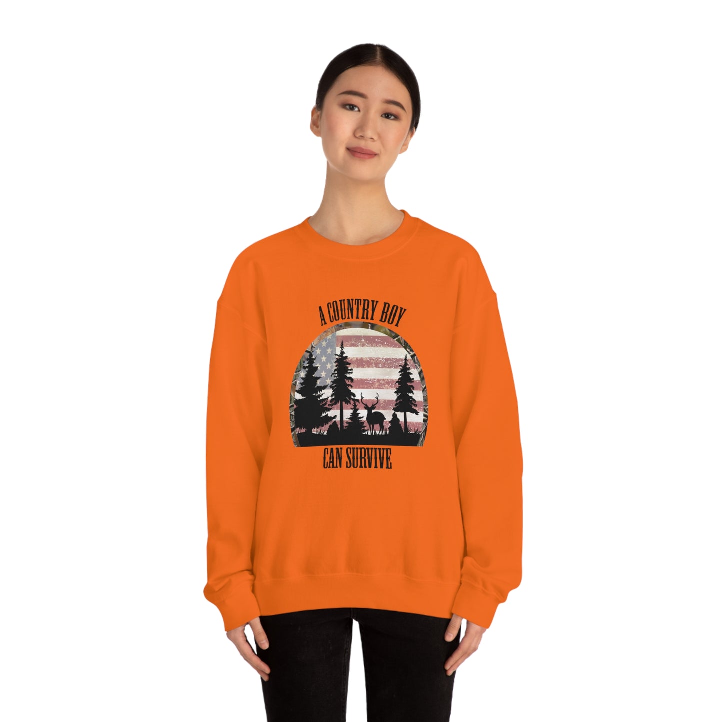 "A Country Boy Can Survive" - Unisex Heavy Blend™ Crewneck Sweatshirt