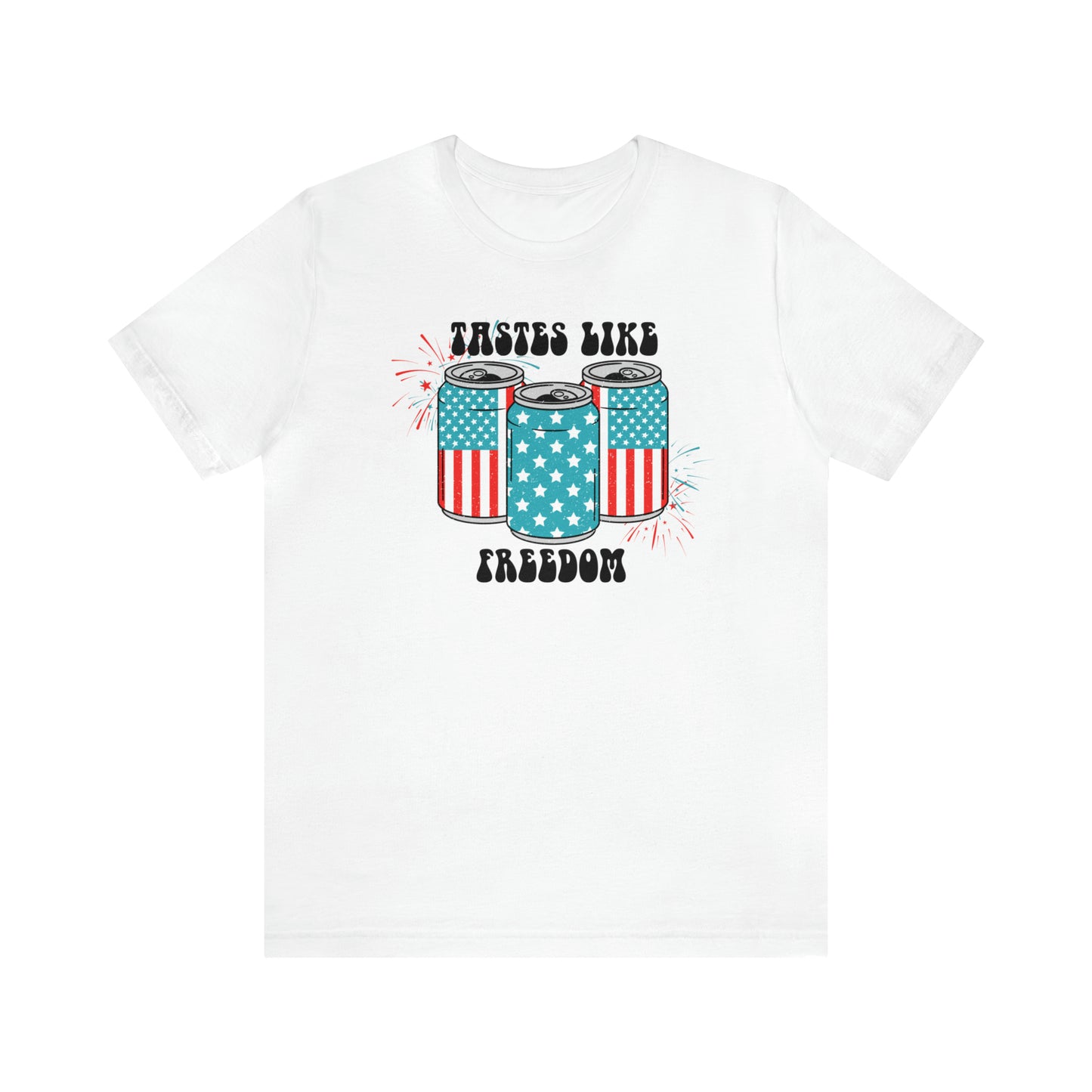 American USA Tastes Like Freedom Beverage Can Unisex Jersey Short Sleeve Tee