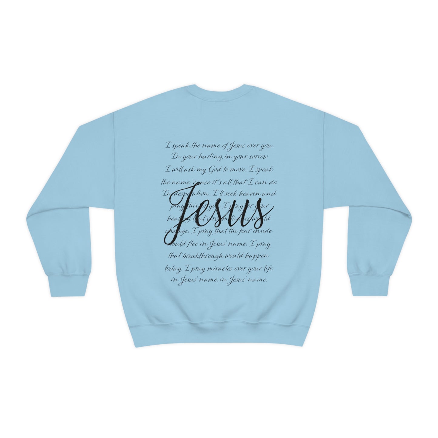 "Jesus Scripture" Front & Back Design - Unisex Heavy Blend™ Crewneck Sweatshirt