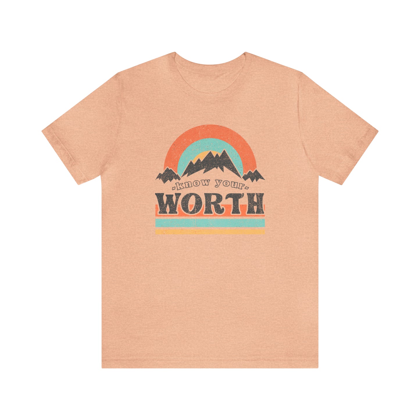 "Know Your Worth" Unisex Jersey Short Sleeve Tee