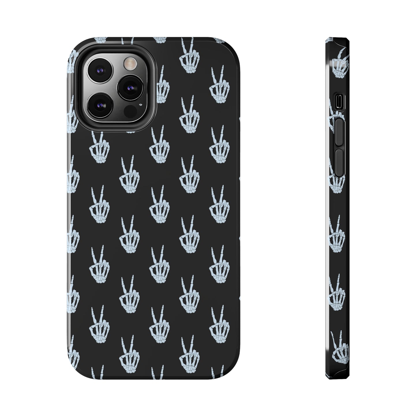 Skeleton Hand Peace Sign Tough Phone Cases