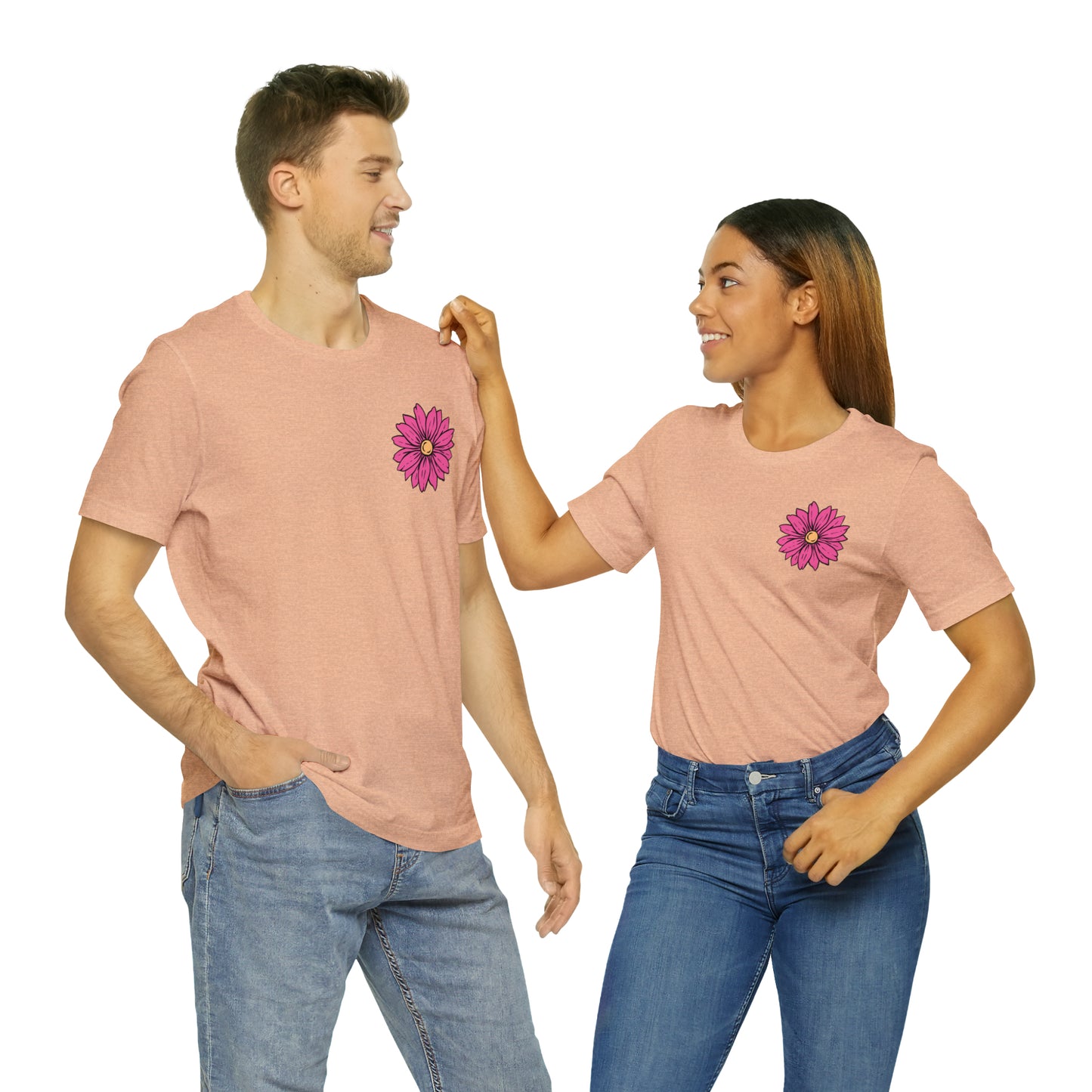 TWO SIDED Positive Energy T-Shirt (Flower on Front - Positive Energy on Back) Christian T-Shirt