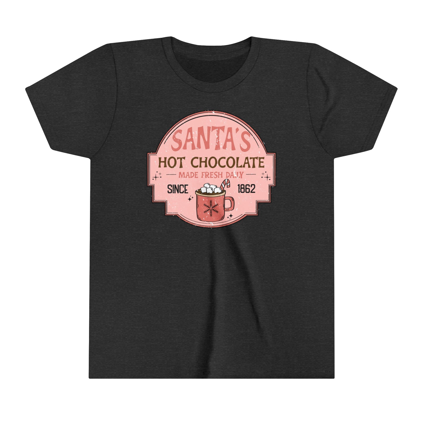 YOUTH - Santa's Hot Chocolate Christmas/ Holiday Youth Short Sleeve Tee