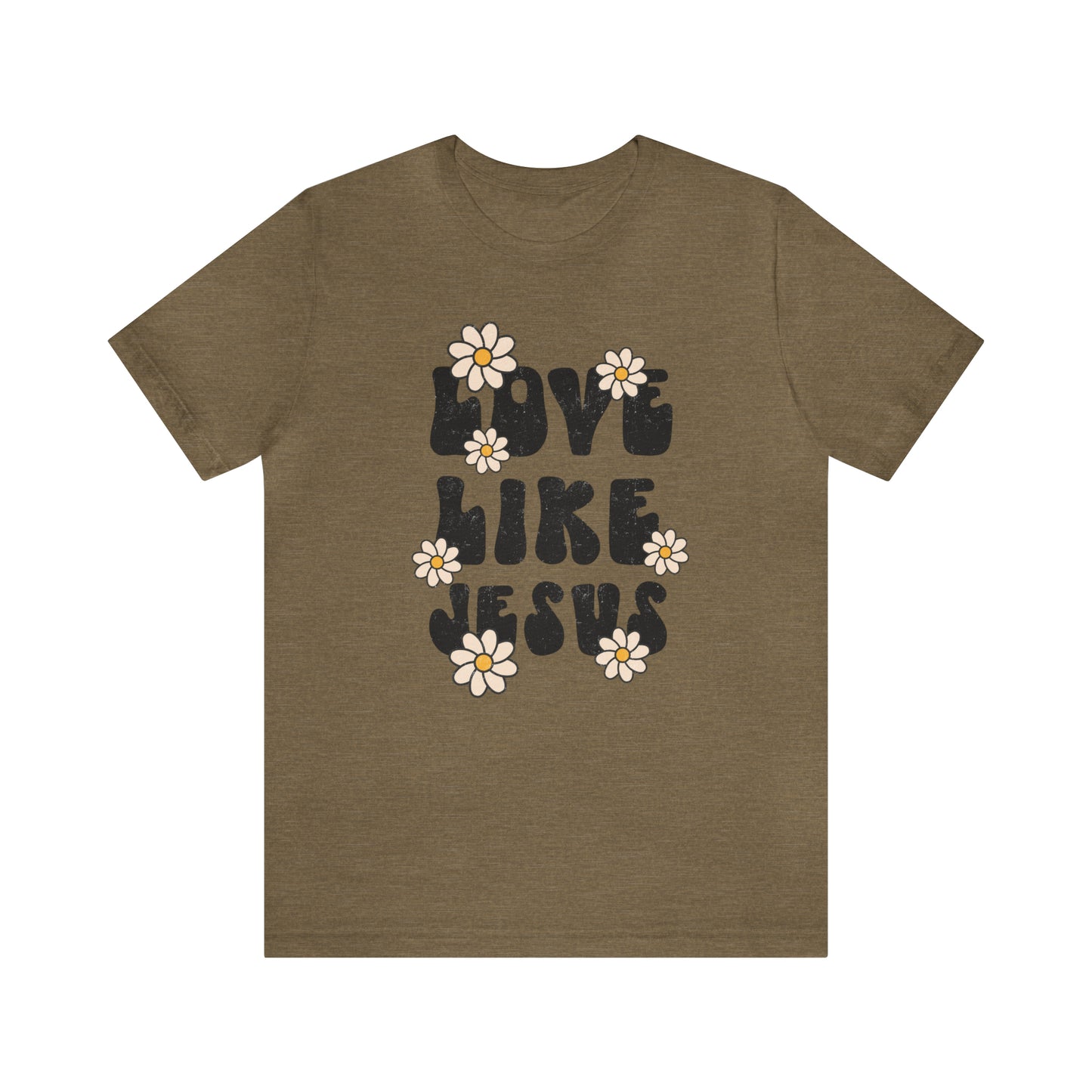 Distressed Daisy Love Like Jesus T-Shirt