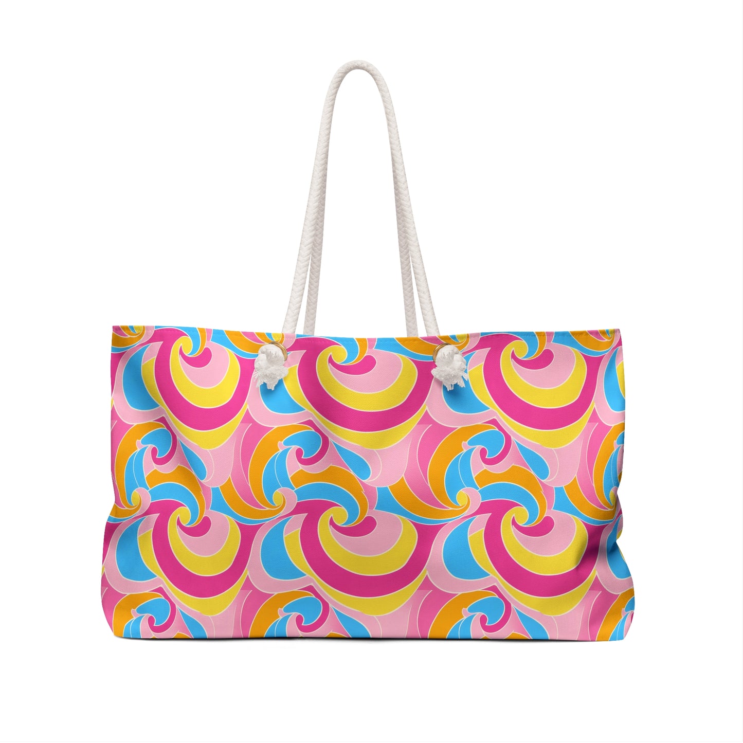 Pink and Blue Swirl Weekender Bag