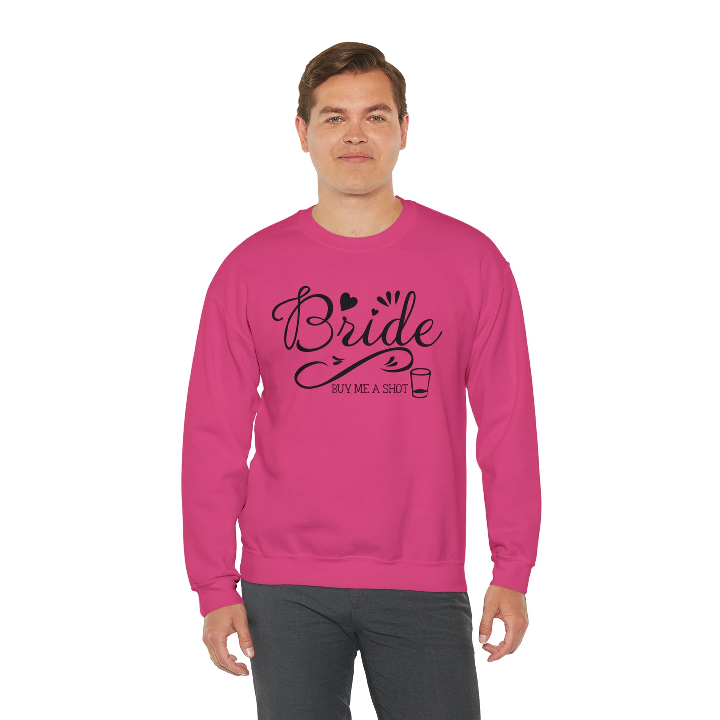 Bride Buy Me a Shot Unisex Heavy Blend™ Crewneck Sweatshirt