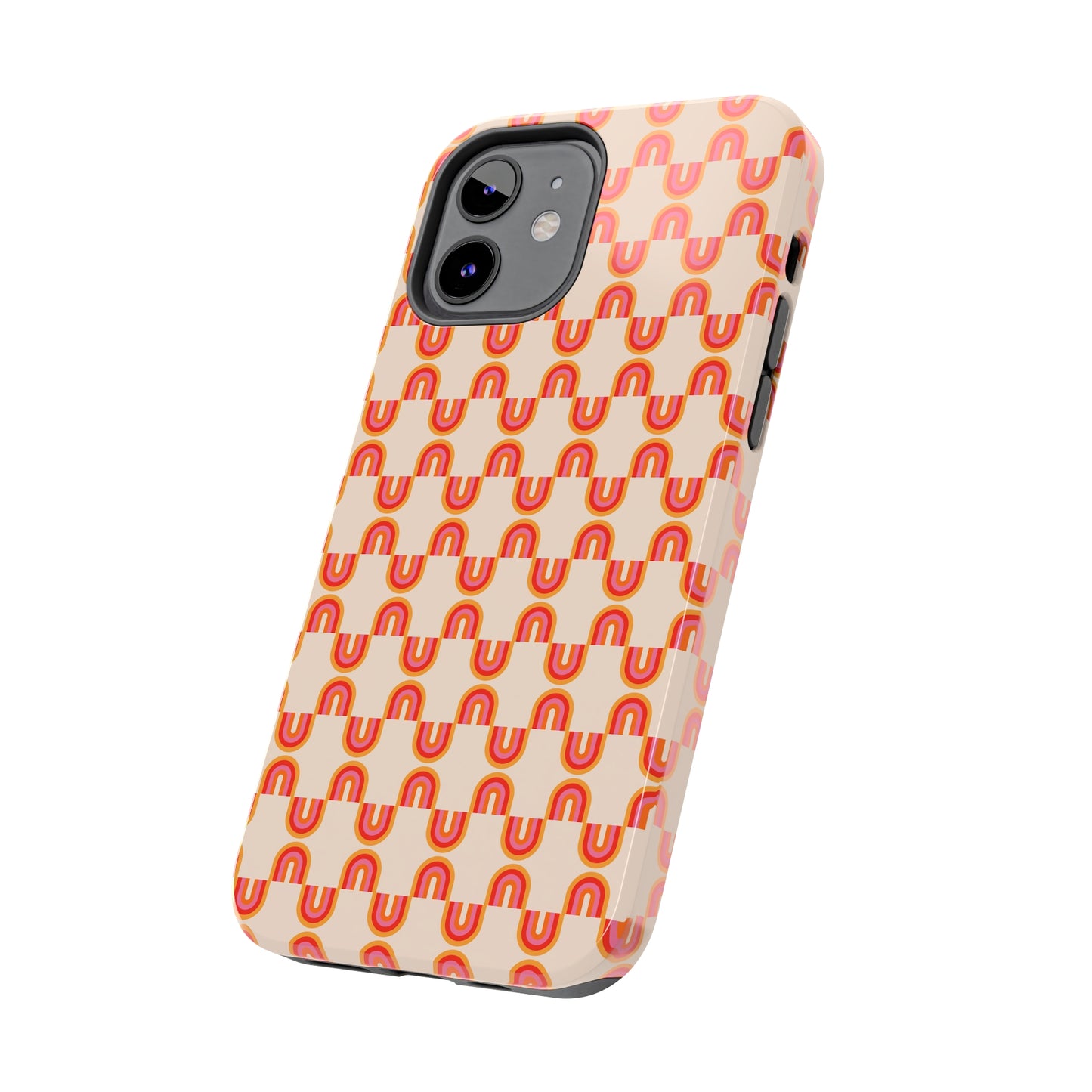 Retro Red Rainbow Pattern Tough Phone Cases