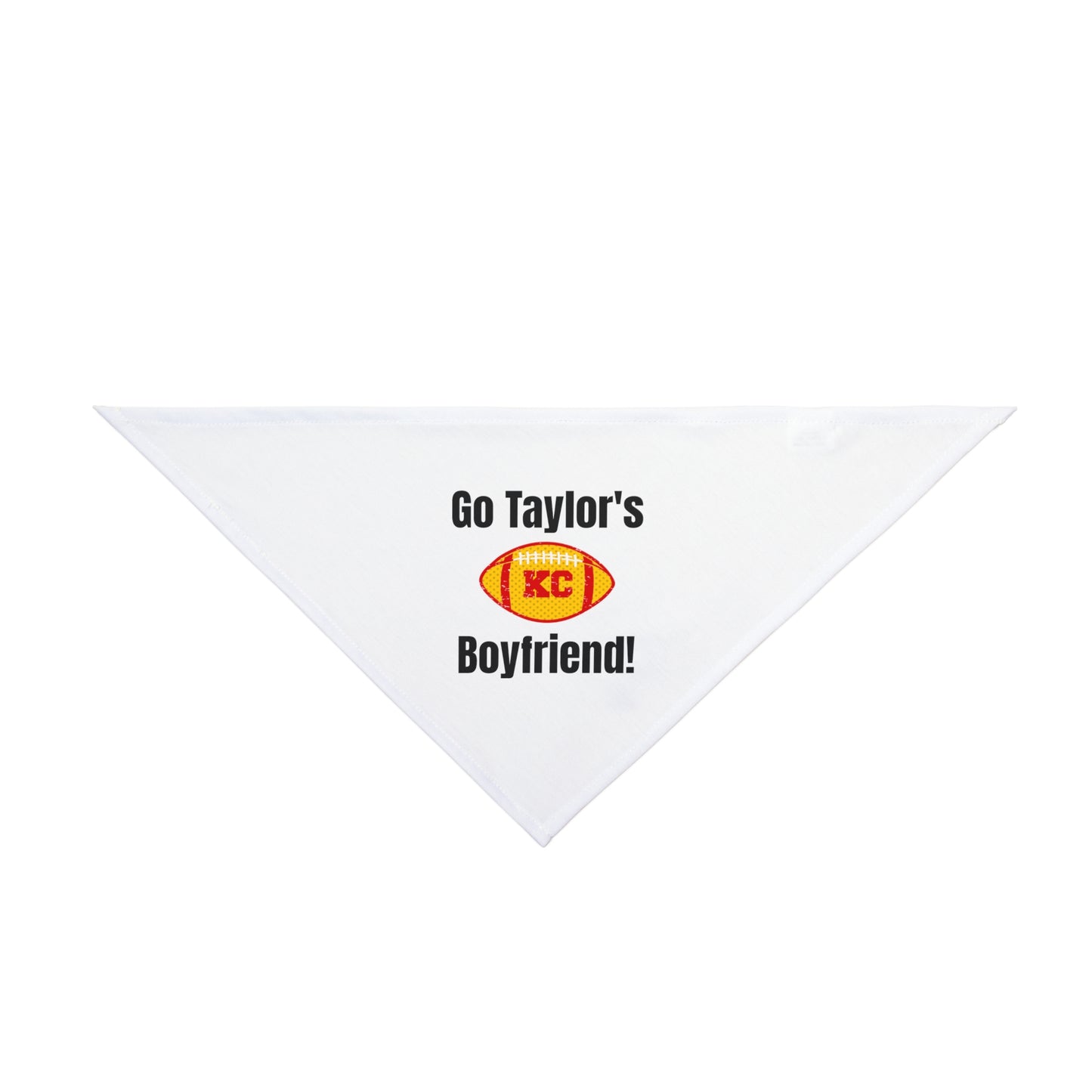 Go Taylor's Boyfriend Regular Tie Pet Bandana - White